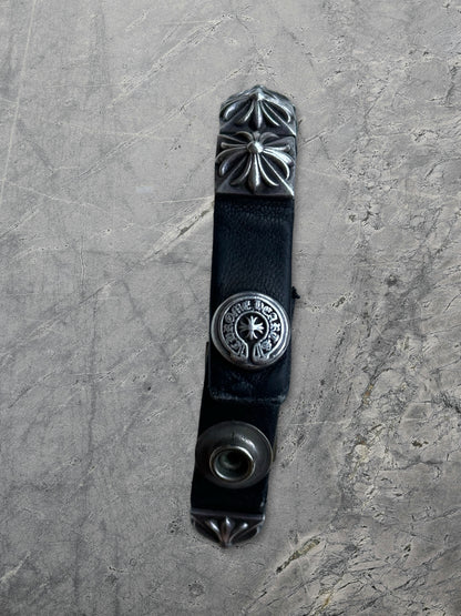 Chrome Hearts Pyramid Stud Leather Snap Bracelet