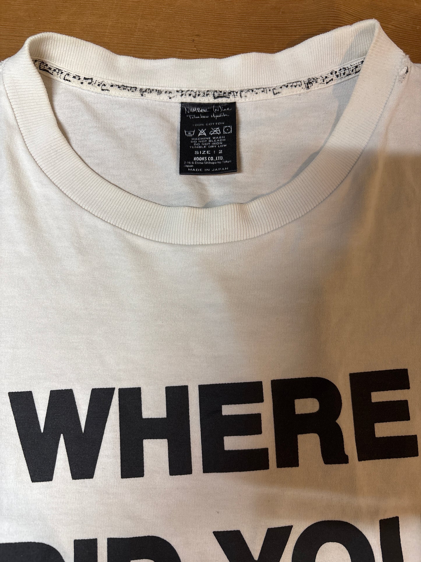 Number (N)ine SS09 Poem Tee