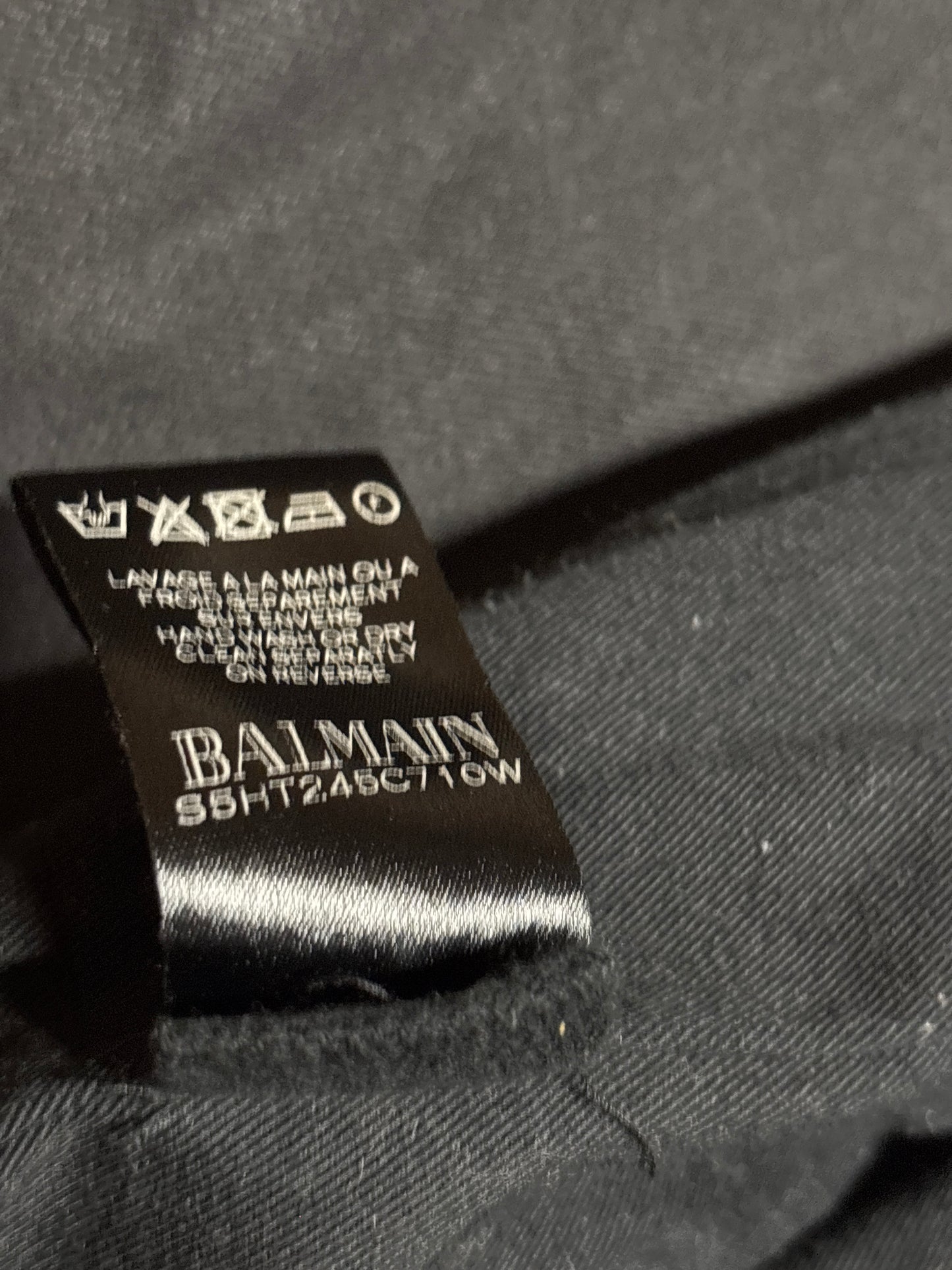 Balmain SS15 Waxed Biker Jacket
