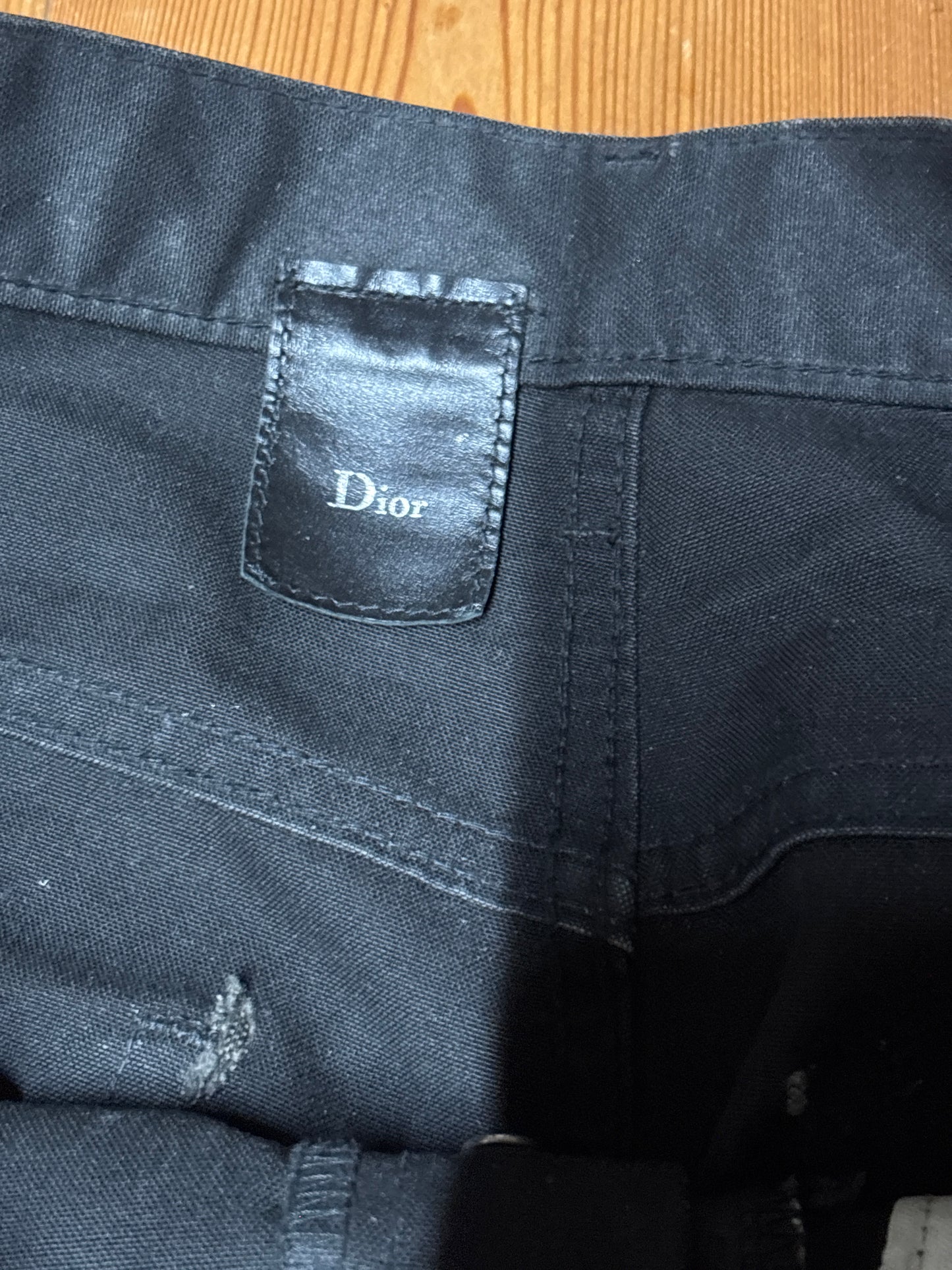 Dior Homme AW03 Luster Runway Black Clawmark Denim