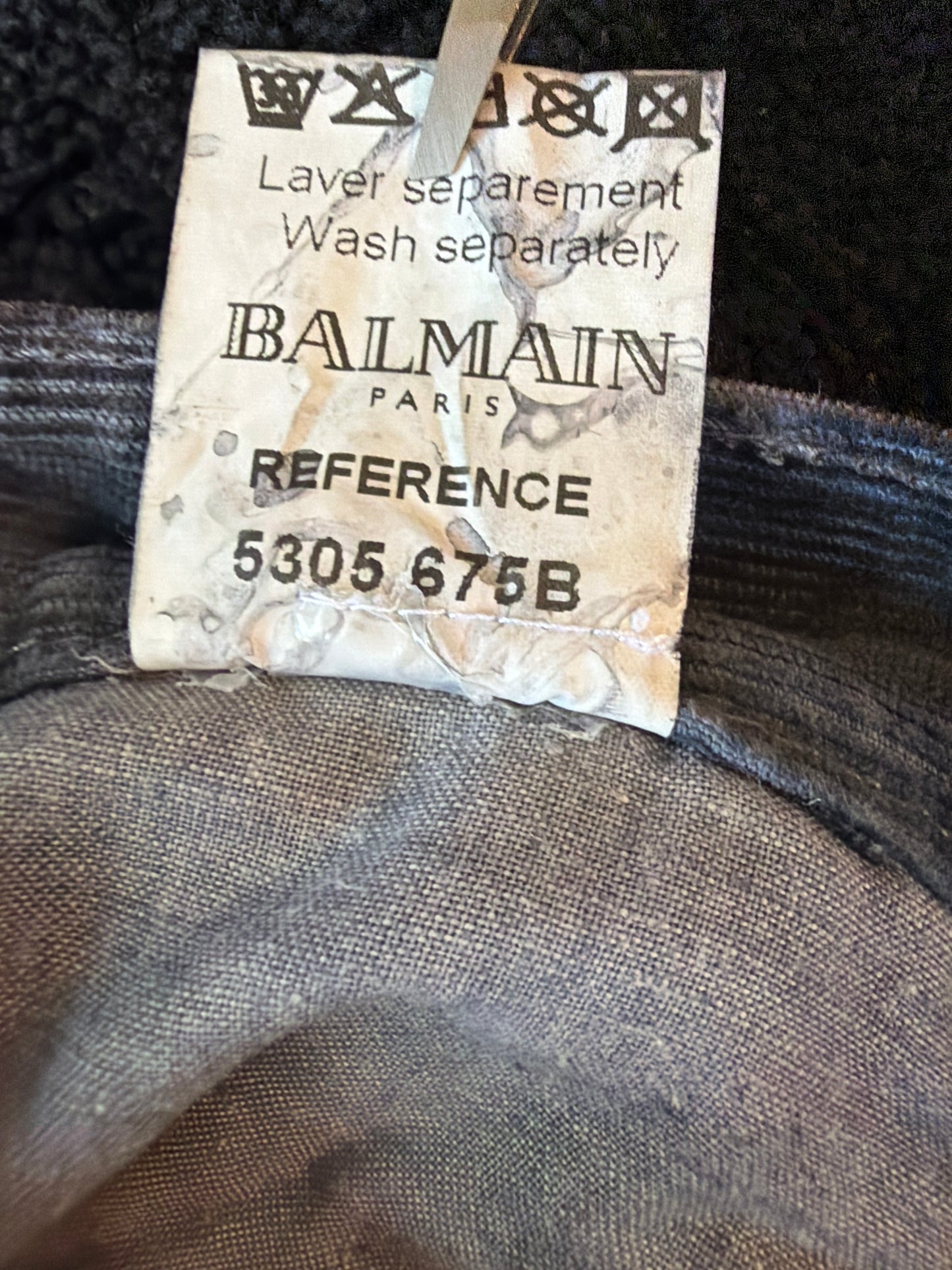 Balmain AW11 Coated Corduroy Pants