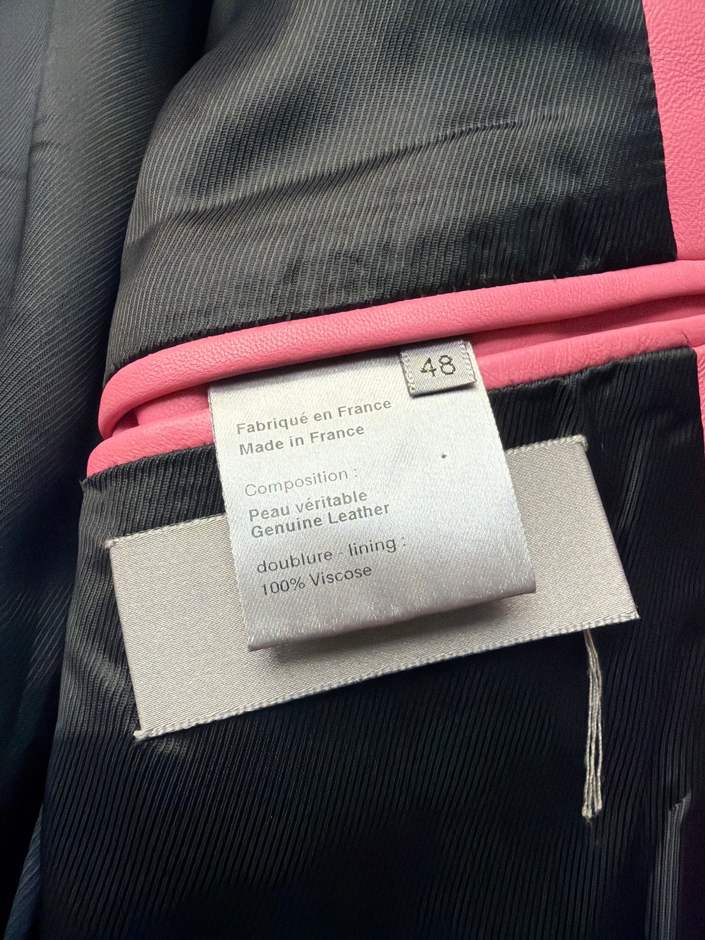 Dior Homme SS05 Runway Pink Leather 1B Blazer