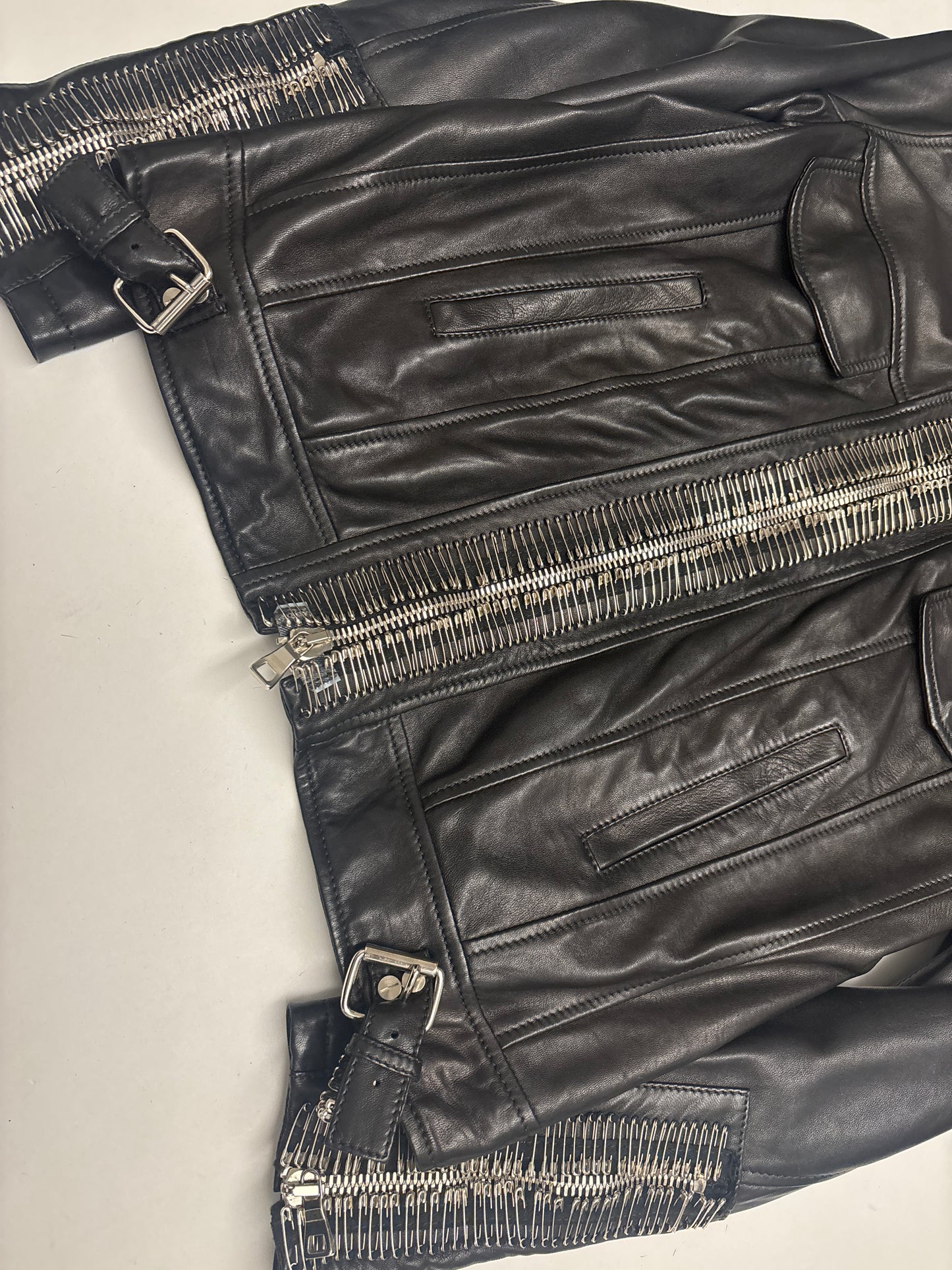 Balmain SS11 Safety Pin Leather Jacket