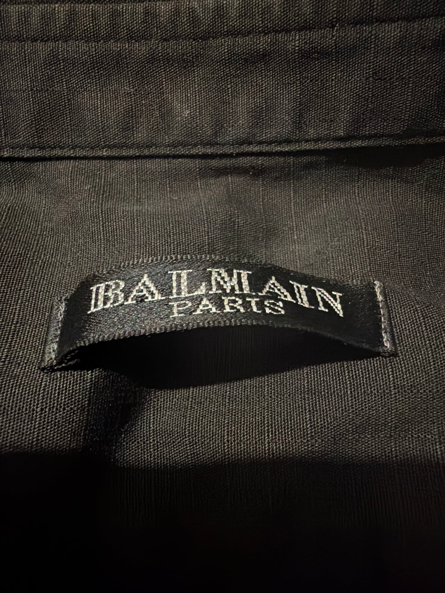 Balmain SS11 Runway Pin Emblem Military L/S Shirt