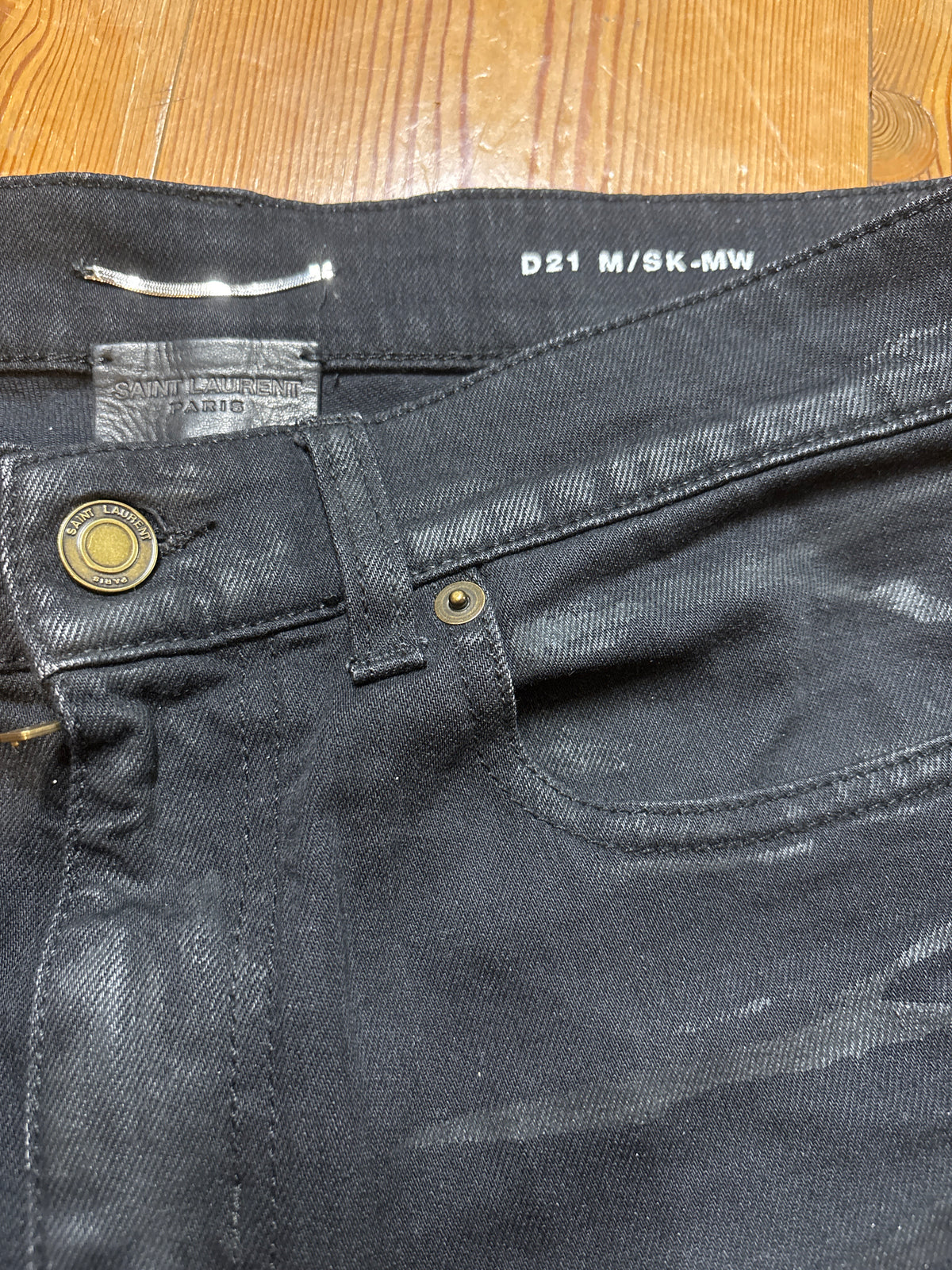 Saint Laurent SS20 Waxed Denim