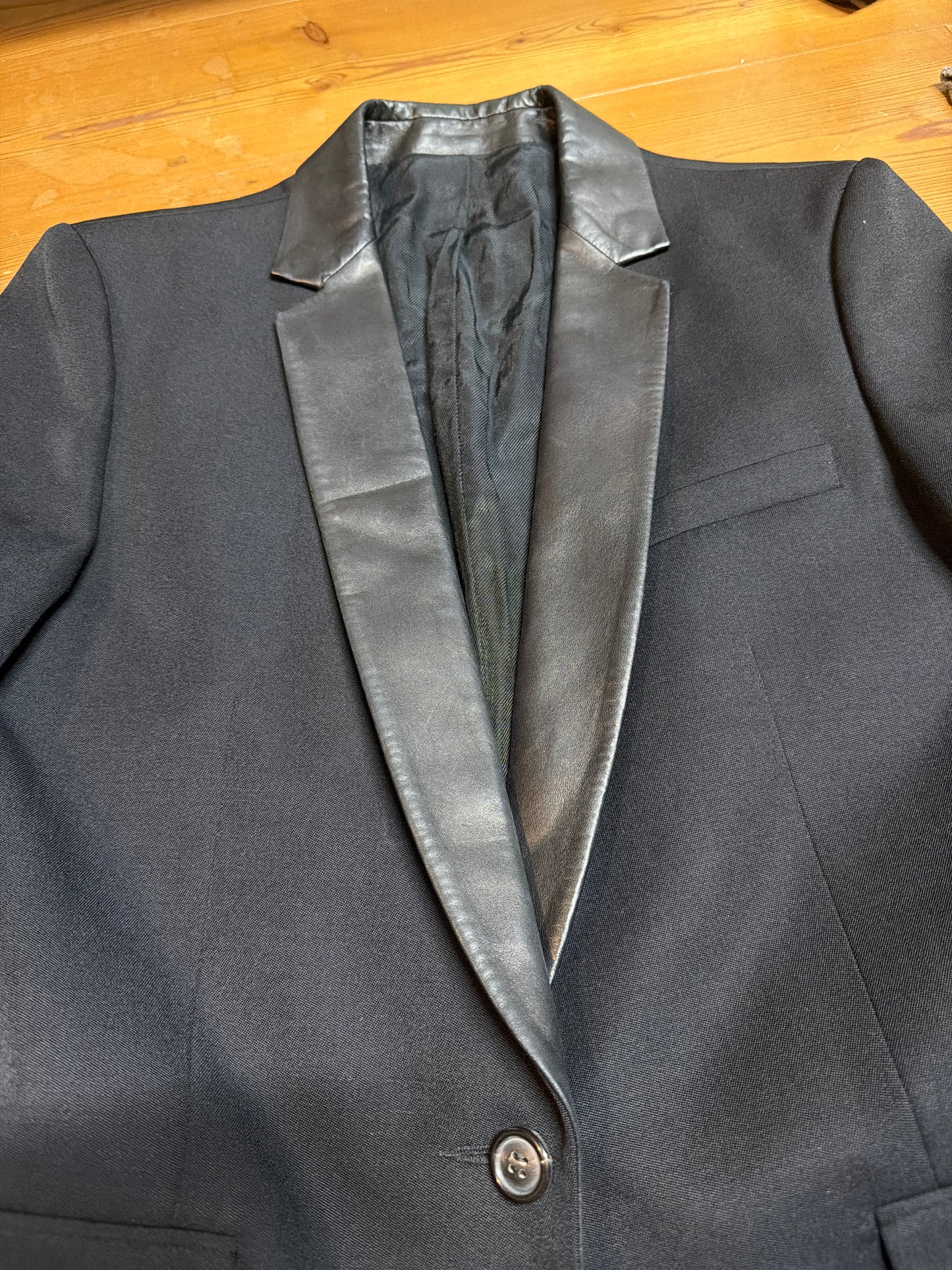 Balmain SS11 Leather Lapel Blazer