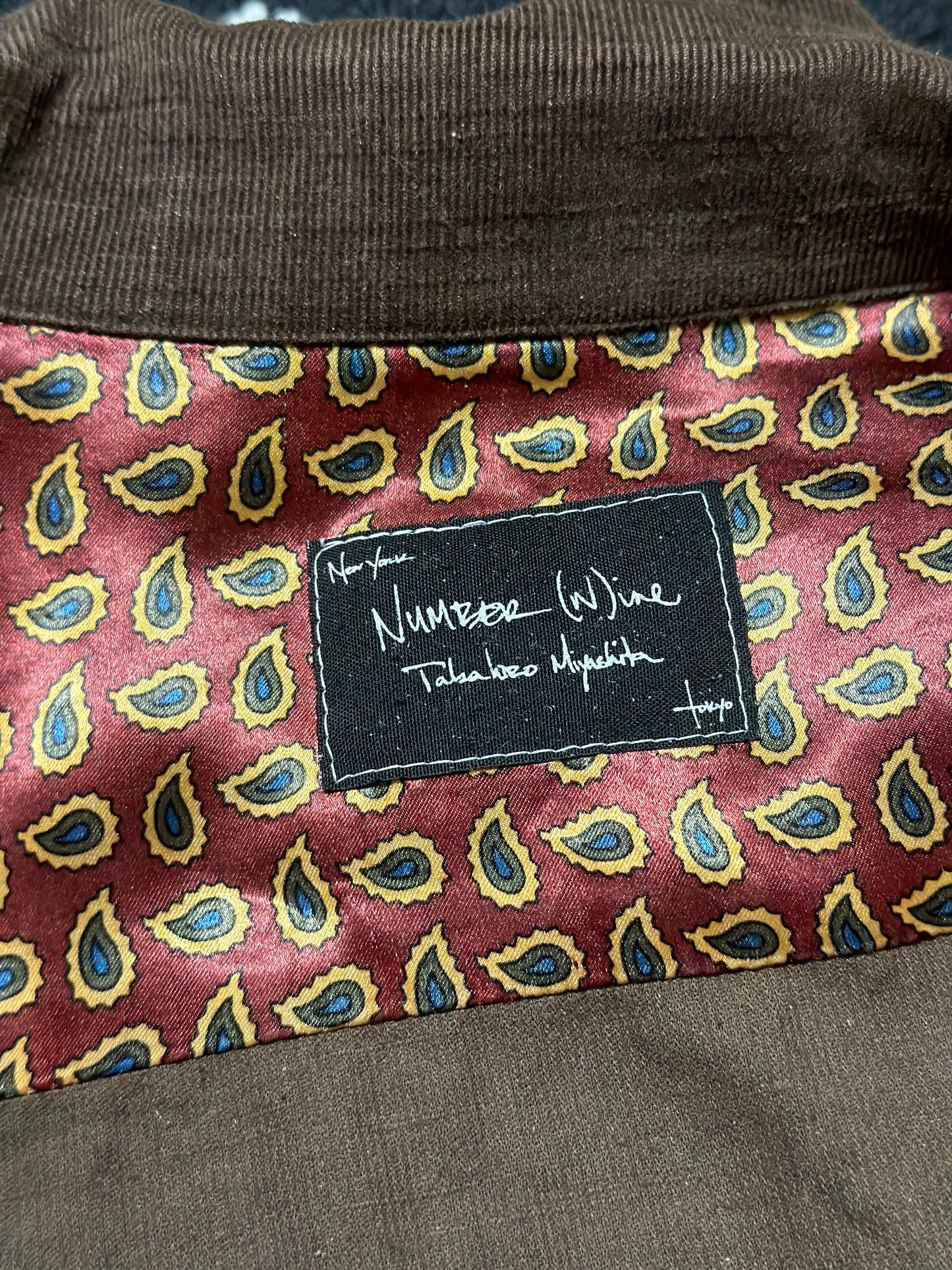 Number (N)ine AW03 Touch Ne I’m Sick Corduroy Button Up