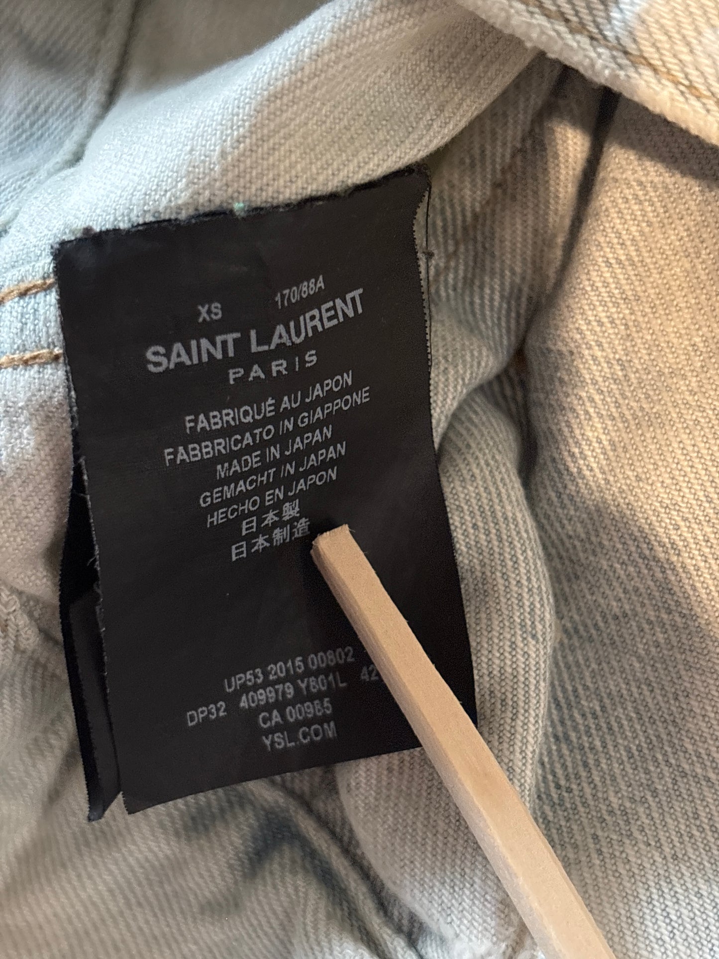 Saint Laurent Paris SS16 Runway Surf Sound Denim Vest