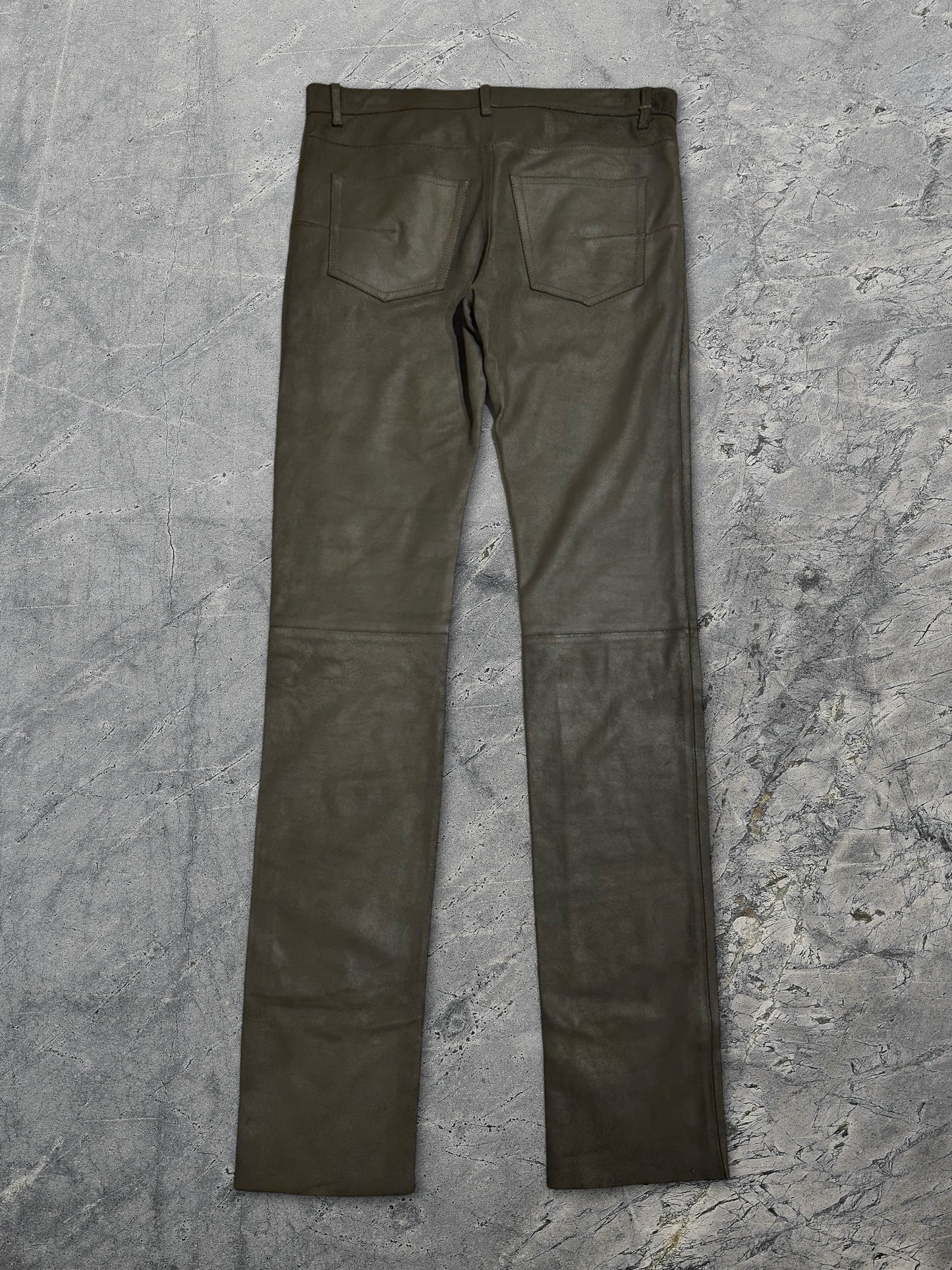 Dior Homme AW03 Luster Runway Sample Leather Pants