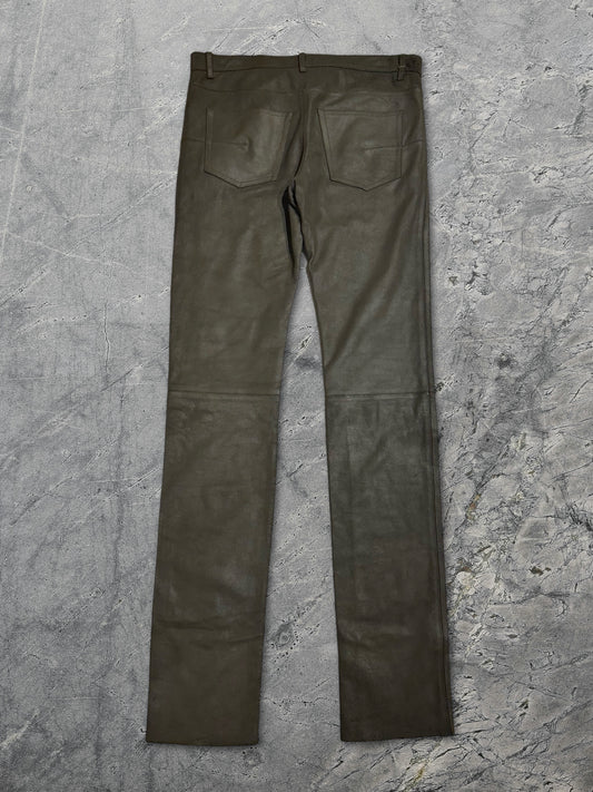 Dior Homme AW03 Luster Runway Sample Leather Pants