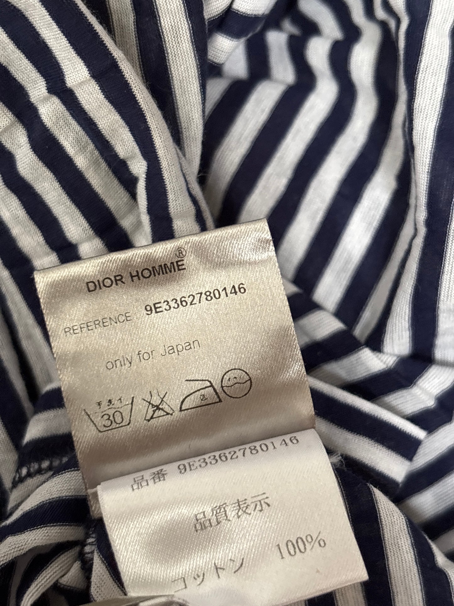 Dior Homme SS09 Striped Bee Embroidered Tee