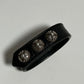 Chrome Hearts Leather Ball Stud 3 Snap Bracelet