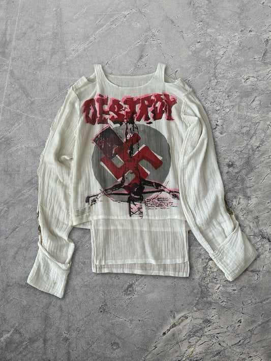 70s OG Vivienne Westwood Malcolm Mclaren Seditionaries Destroy Muslin Shirt