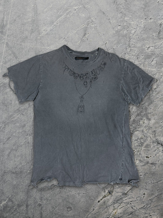 Undercover SS03 Scab Distressed Necklace Print Shirt