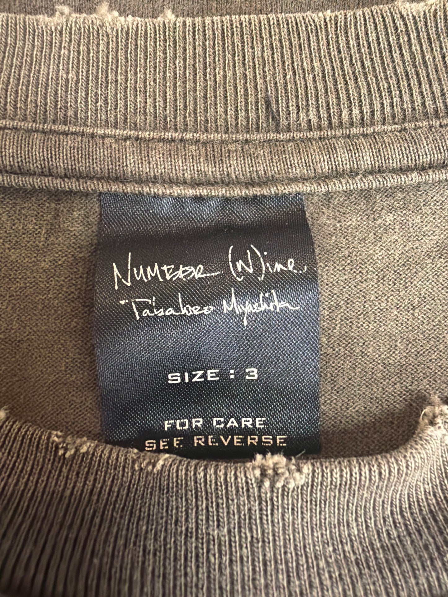 Number (N)ine SS04 Distressed Tee