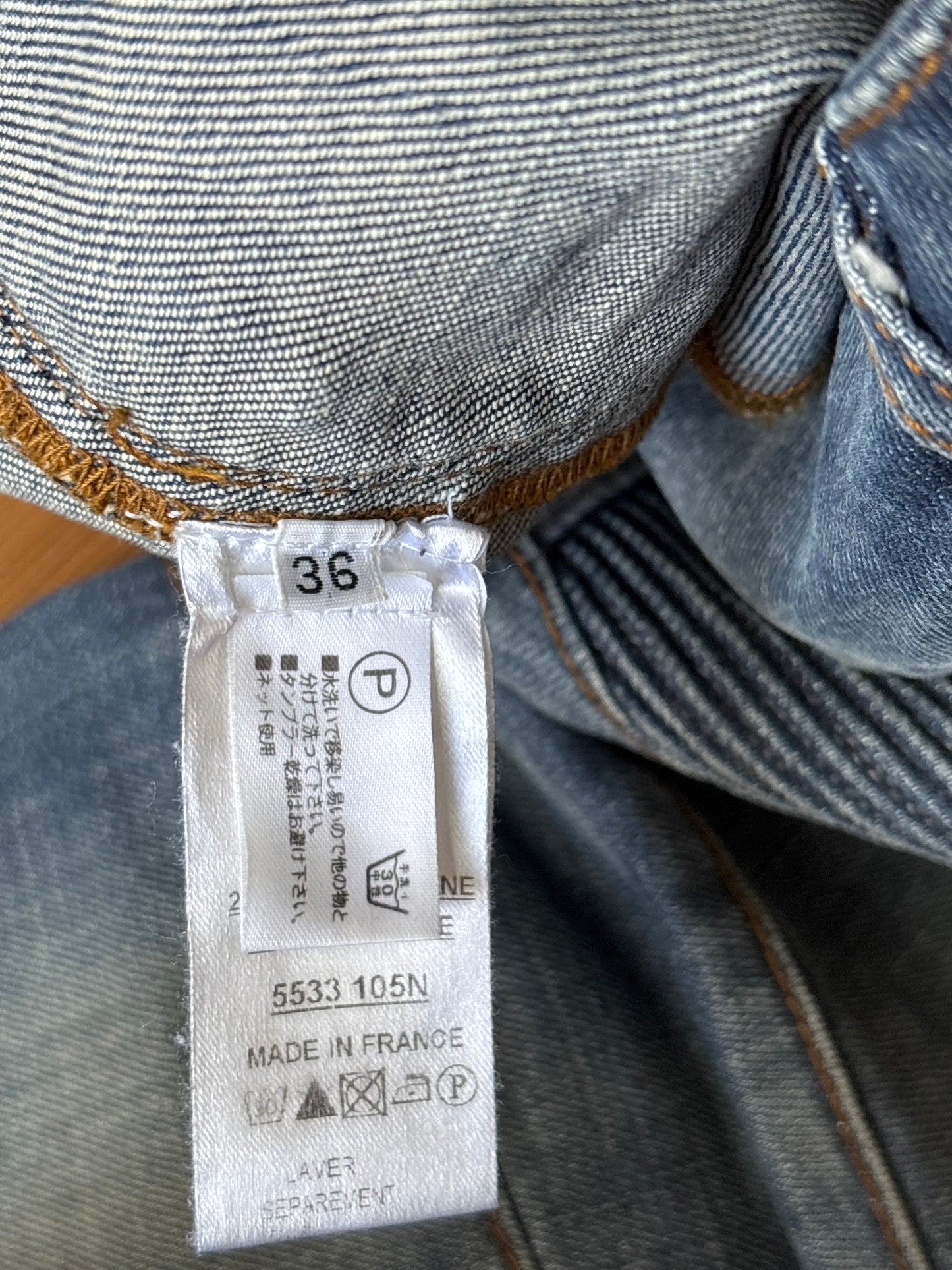 Balmain AW15 Paneled Biker Denim