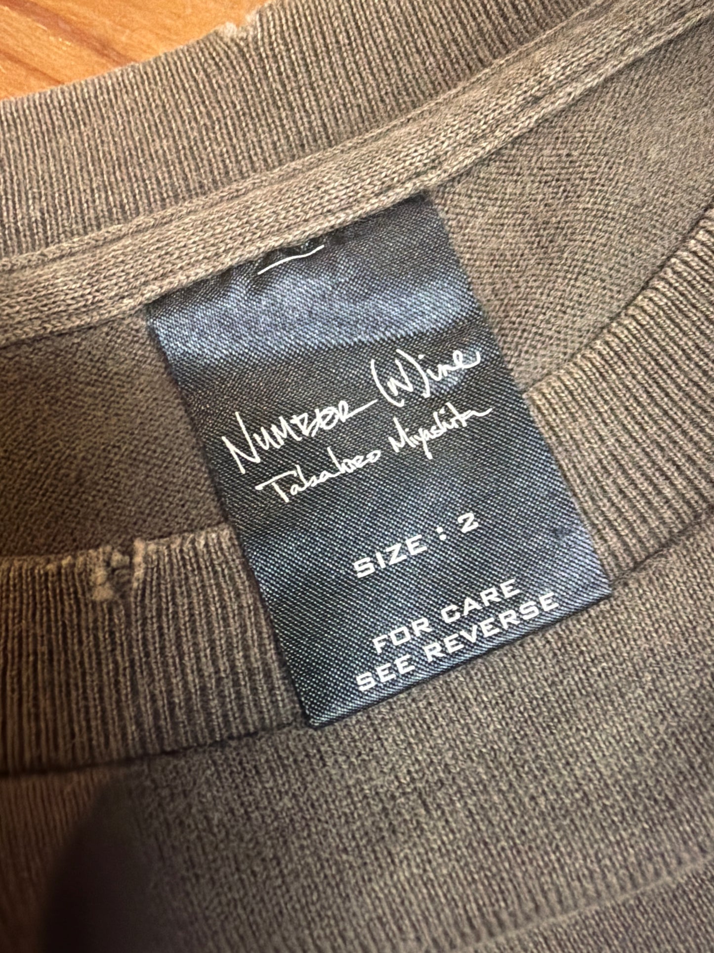 Number (N)ine SS04 Distressed Tee