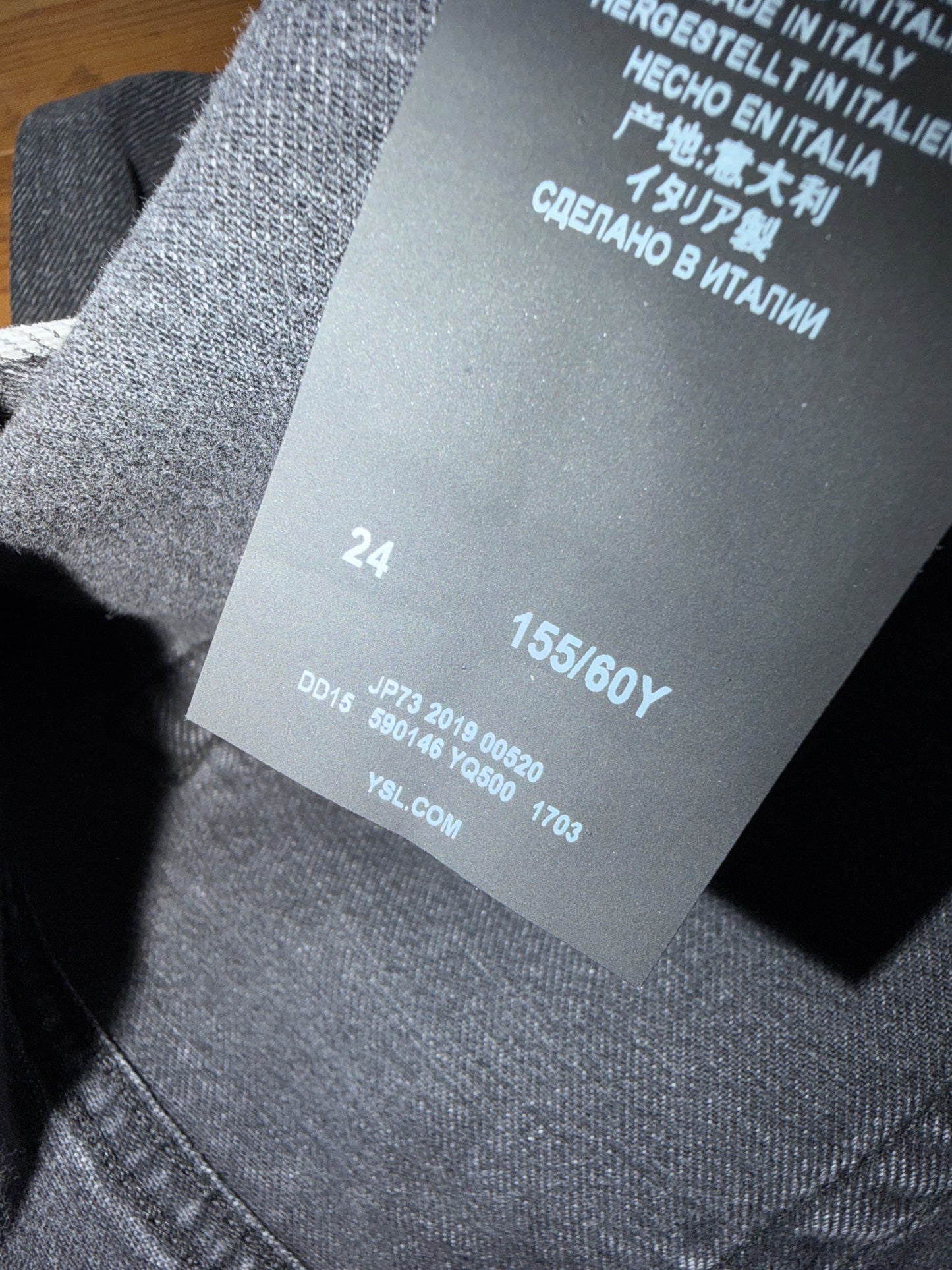 Saint Laurent AW19 D26 Washed Denim