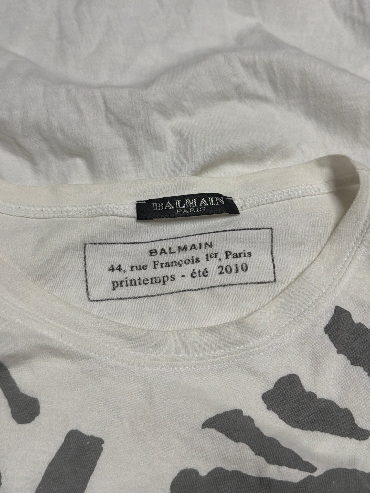 Balmain SS10 Zebra Print Tee