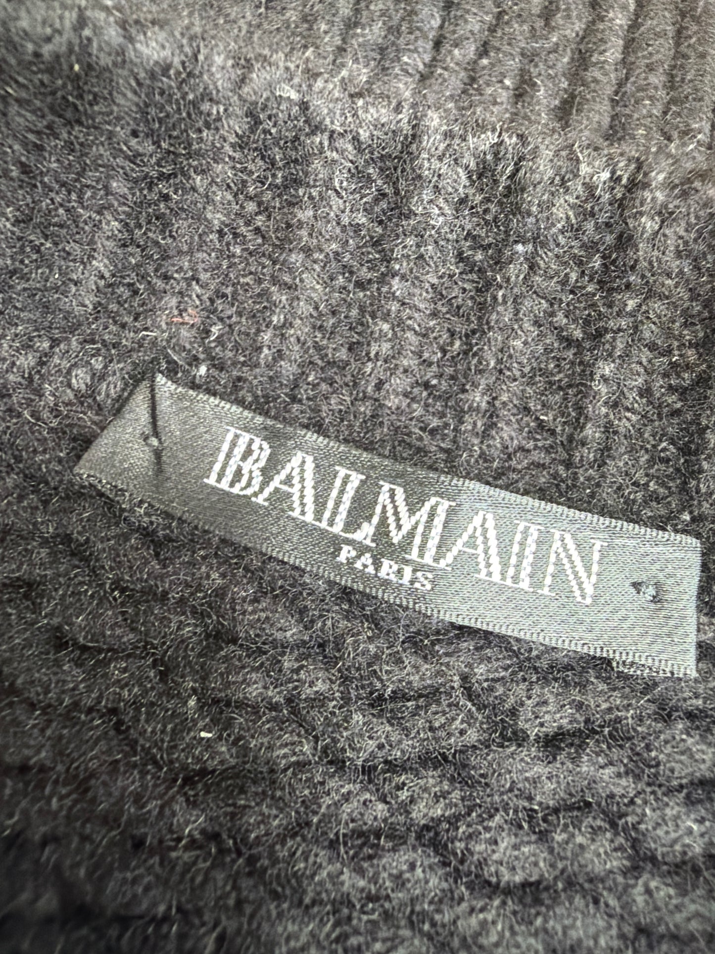 Balmain V-Neck Chunky Knit Sweater