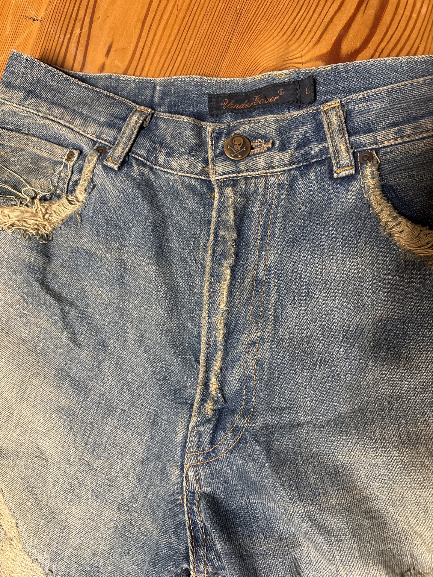 Undercover AW04 But Beautiful Red Yarn Denim