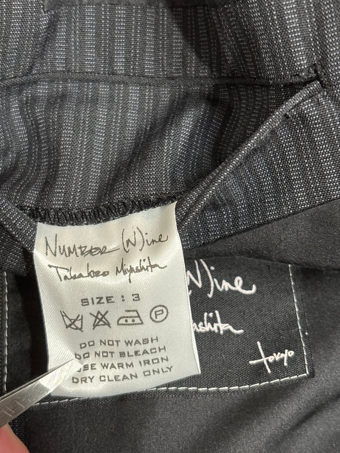 Number (N)ine AW05 The High Streets Peak Lapel Pinstripe Blazer