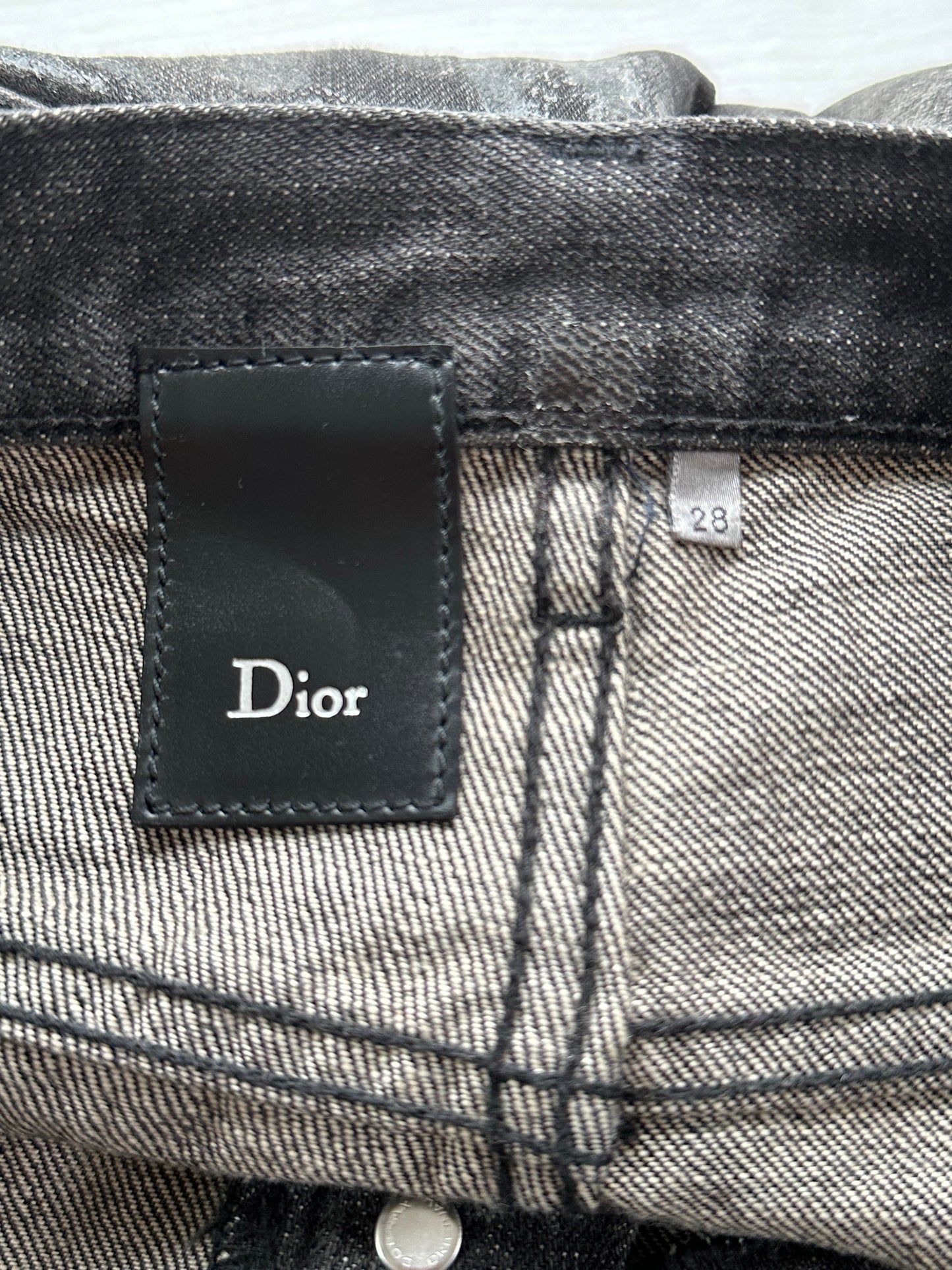 Dior Homme Black Waxed Luster Denim