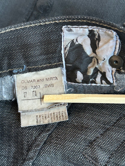 Old Rick Owens Drkshdw Waxed Spiral Cut Denim