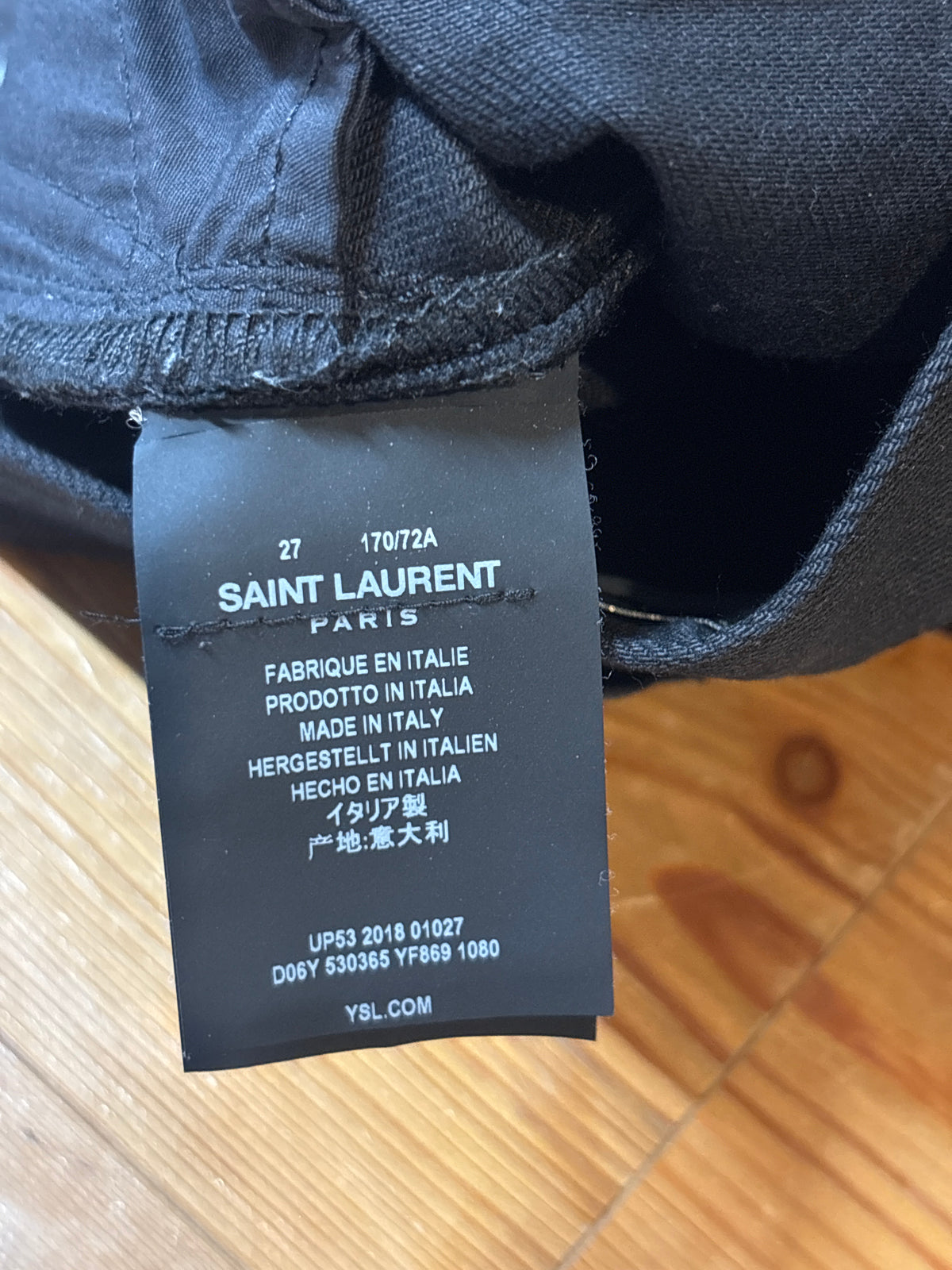 Saint Laurent D17 Skinny Bootcut Waxed Denim