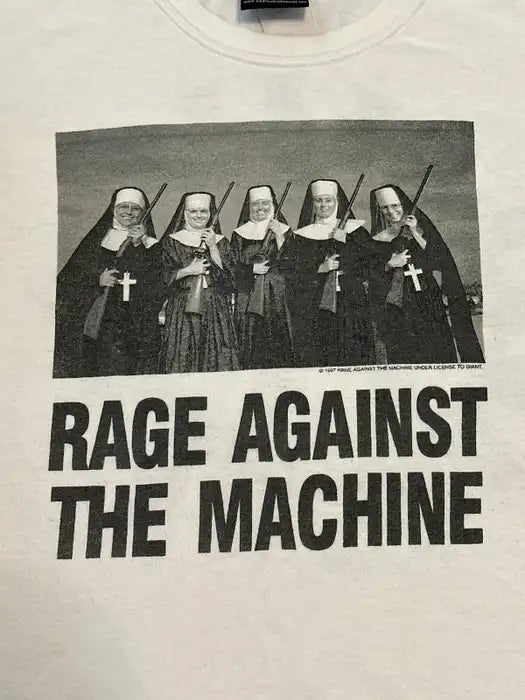 1997 Rage Against The Machine Nuns With Guns Giant Tag Shirt