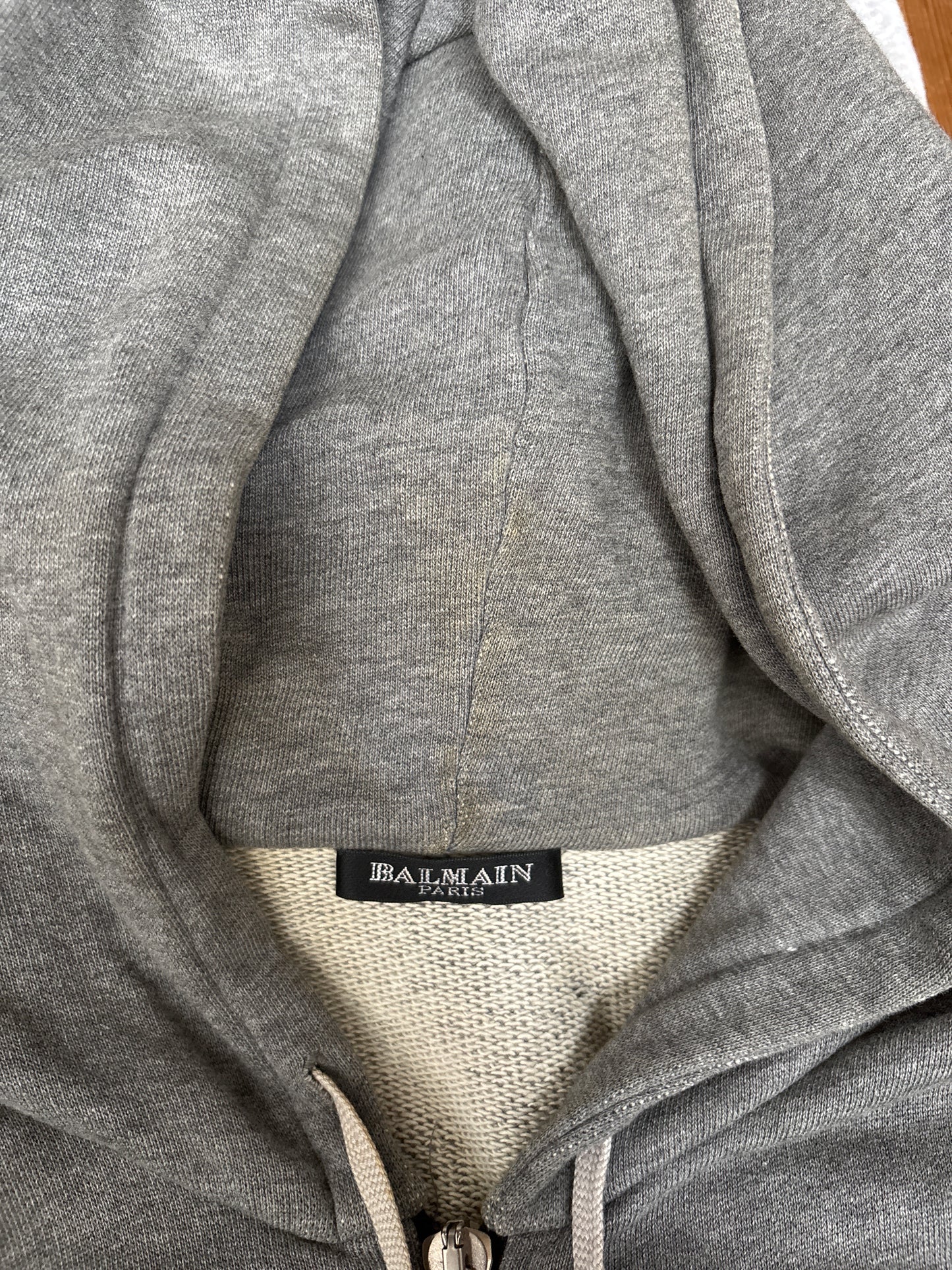 Balmain SS11 Sleeveless Tiger Emblem Zip Hoodie