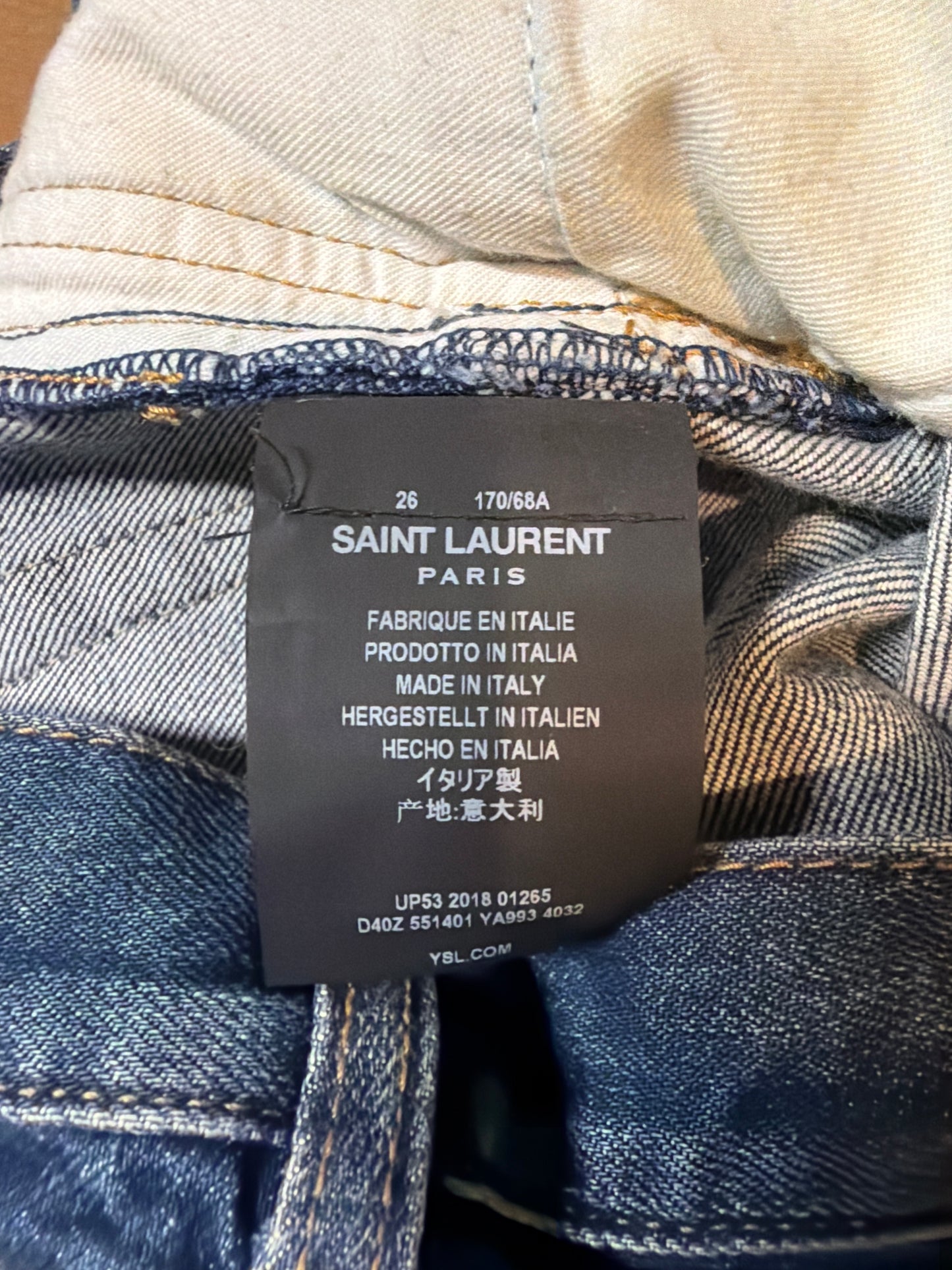 Saint Laurent SS19 D02 Crash Denim