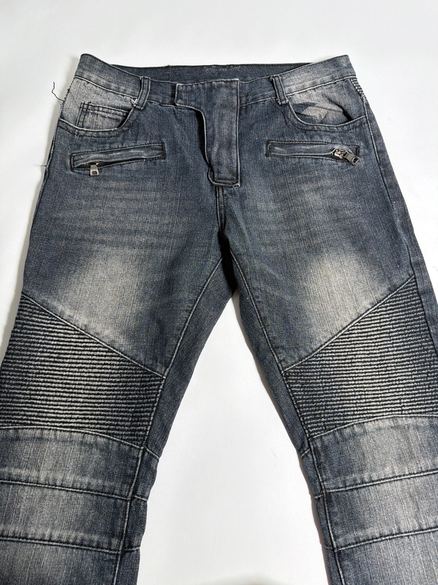 Balmain Decarnin Era Biker Denim