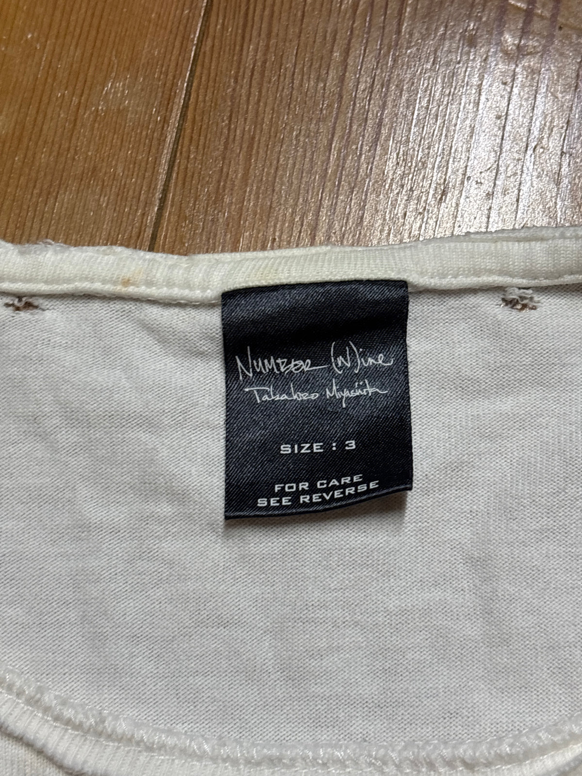 Number (N)ine SS06 Distressed Tee