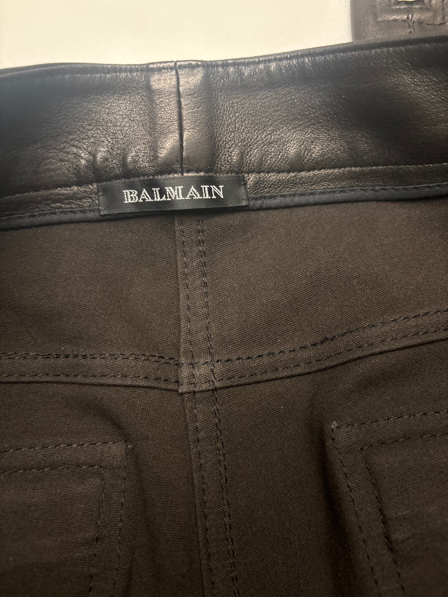 Balmain SS12 Leather Biker Pants