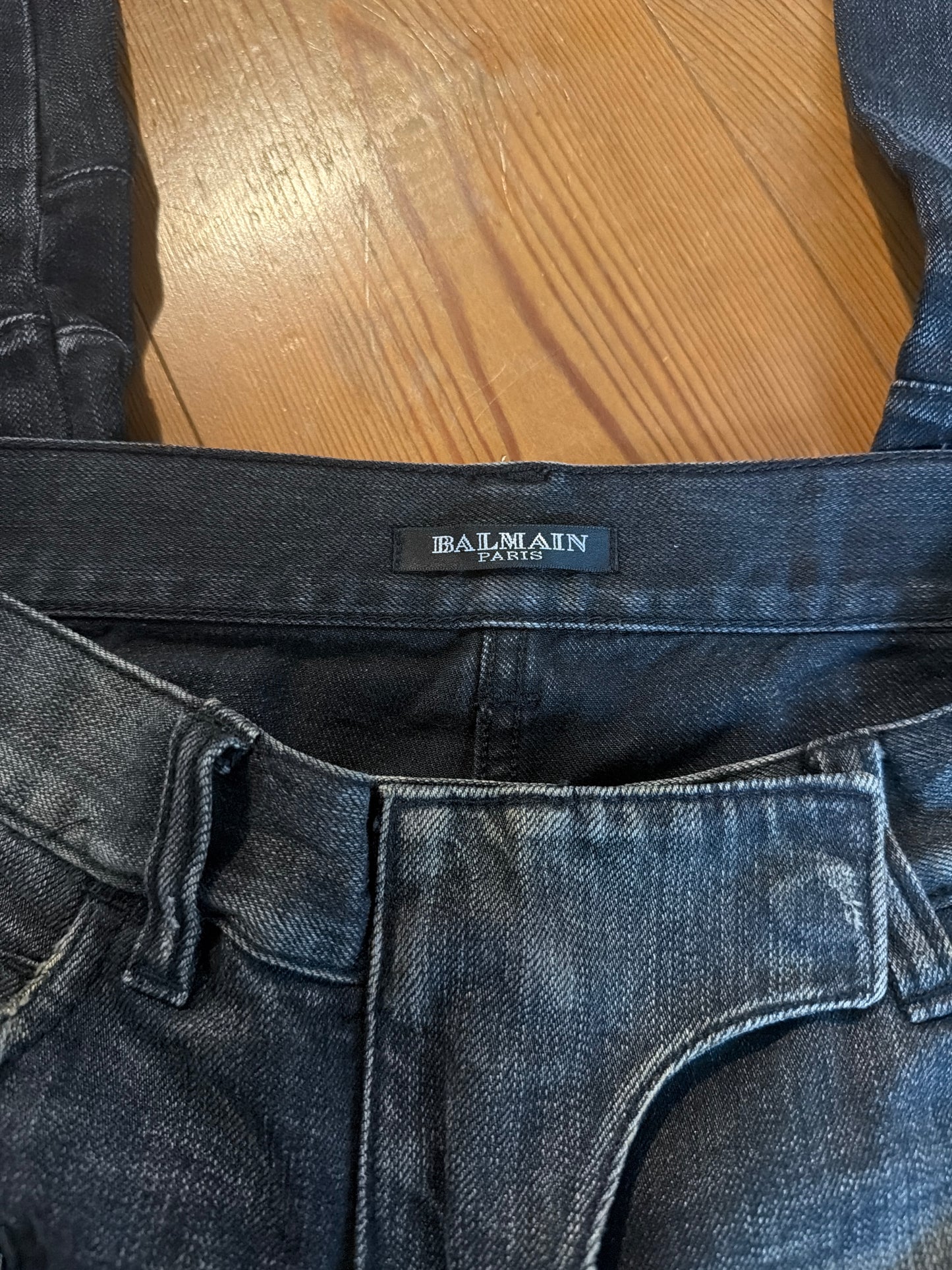 Balmain SS11 4 Zip Biker Denim