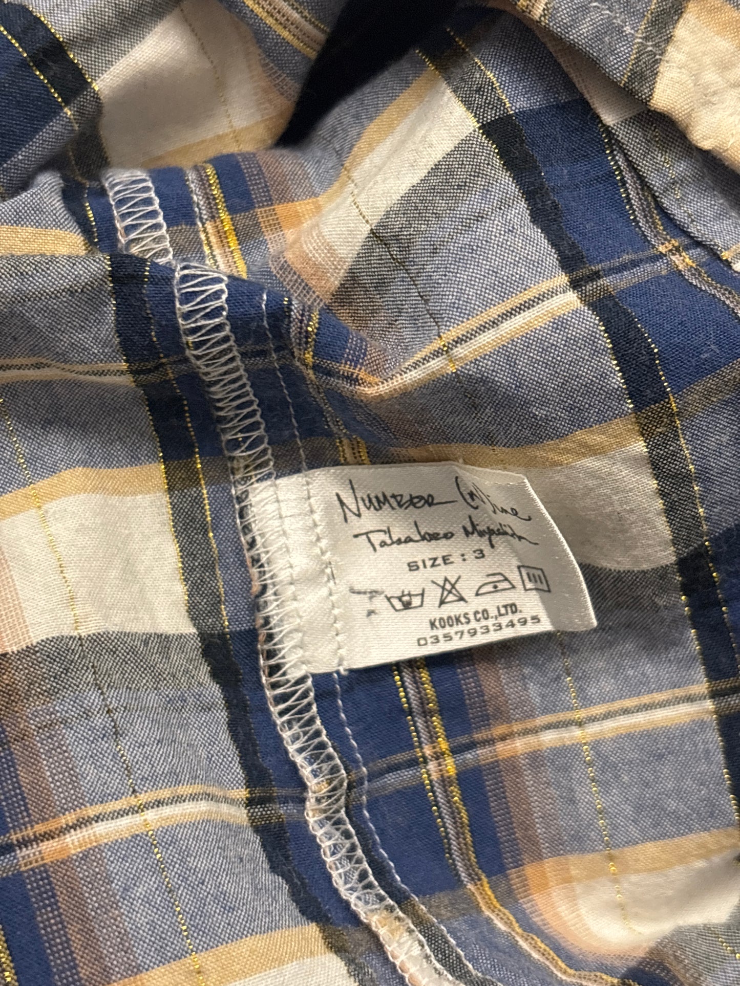 Number (N)ine AW05 THS Glitter Flannel