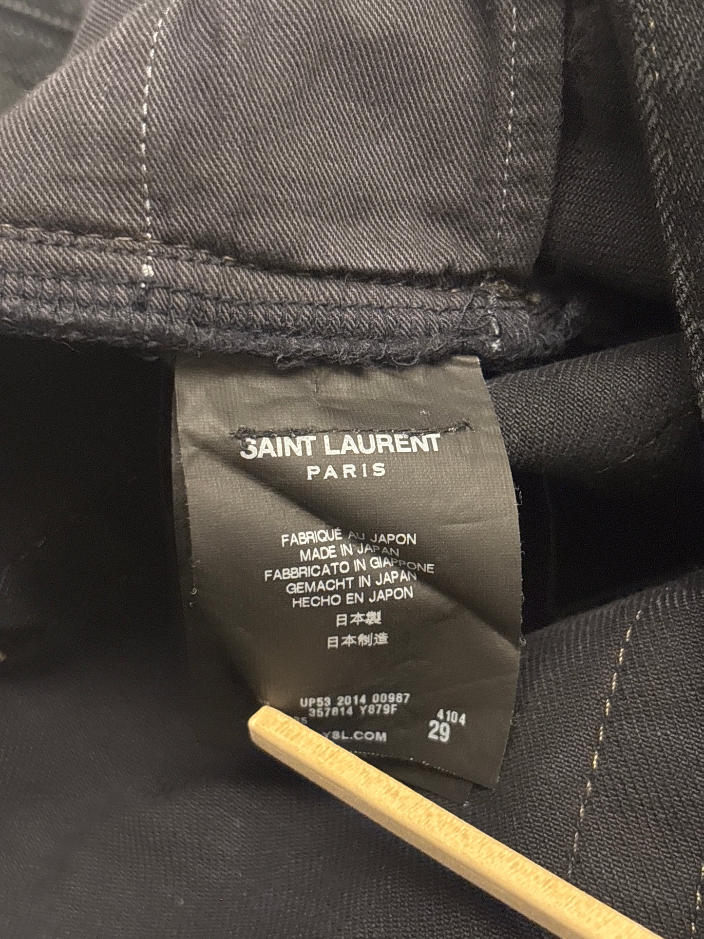 Saint Laurent AW14 Oil Spill Crash Denim