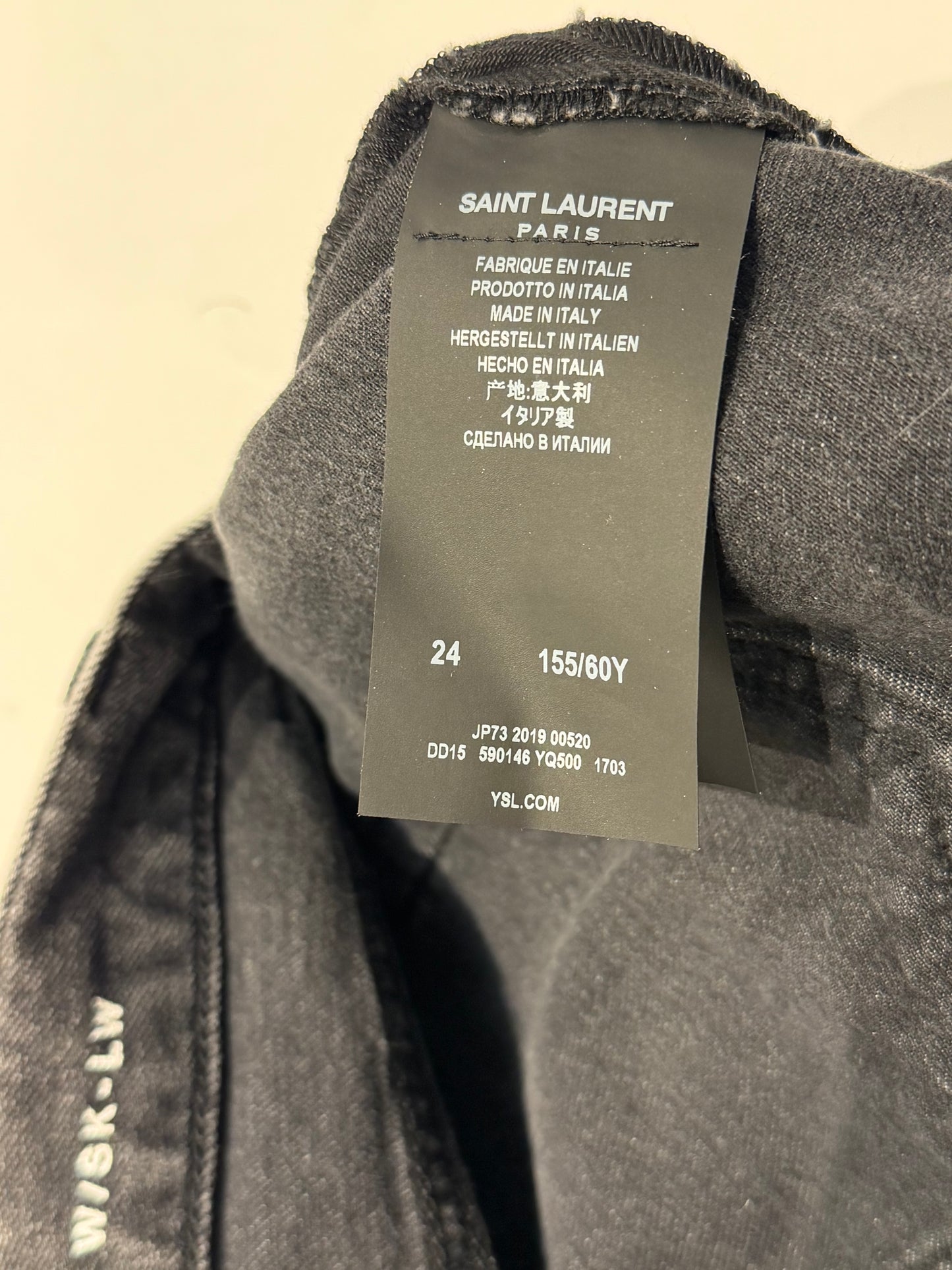 Saint Laurent Paris D26 Womens Skinny Low Waist