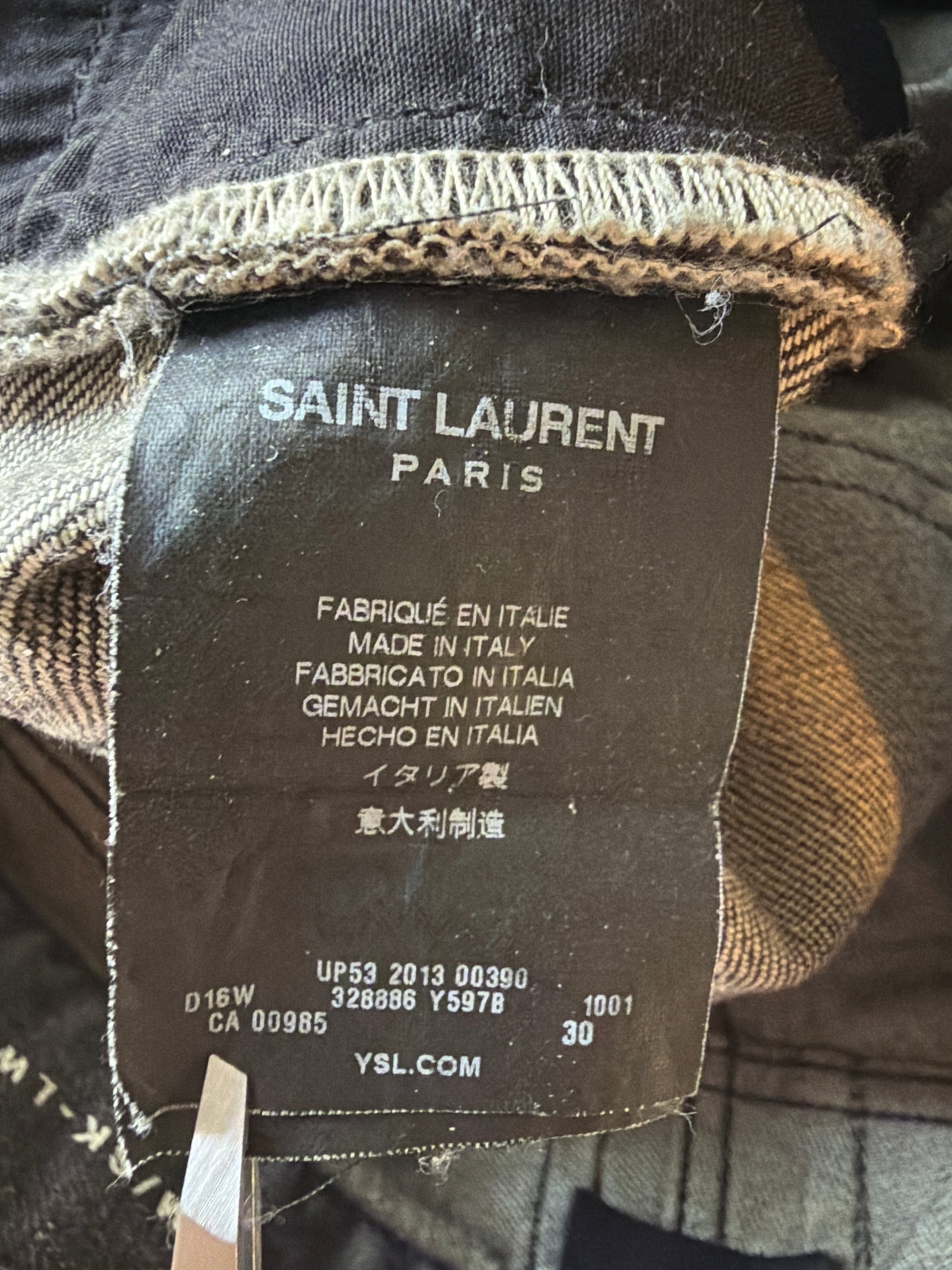 Saint Laurent AW13 D02 Gray Rust Denim