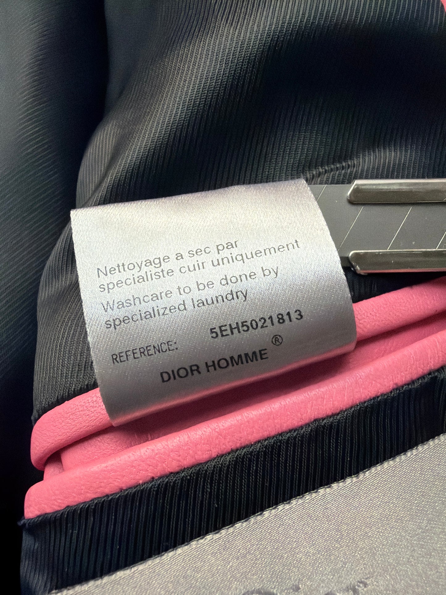 Dior Homme SS05 Runway Pink Leather 1B Blazer