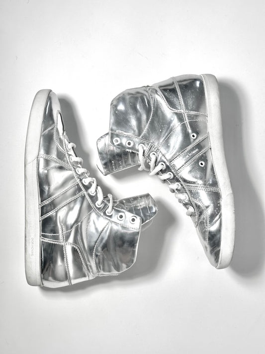 Dior Homme SS09 Silver B48 High Top Sneakers