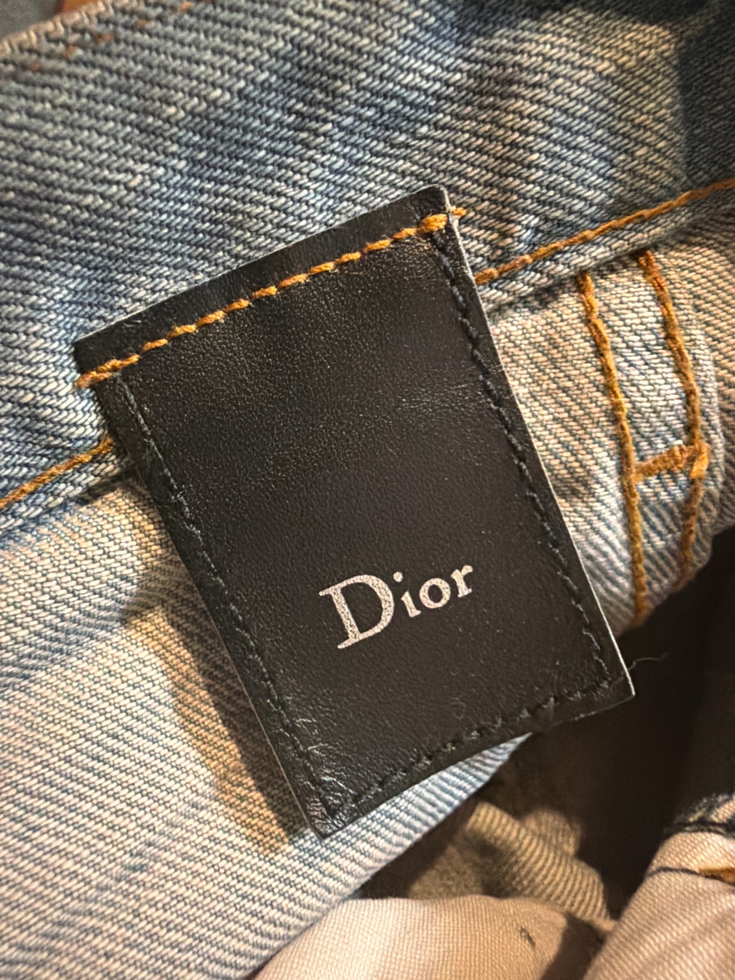 Dior Homme SS04 Strip Dirty Bleu Clair Denim