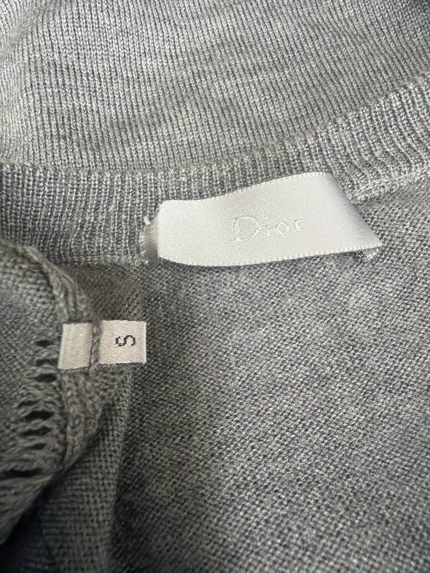 Dior Homme AW07 Distressed V-Neck Sweater
