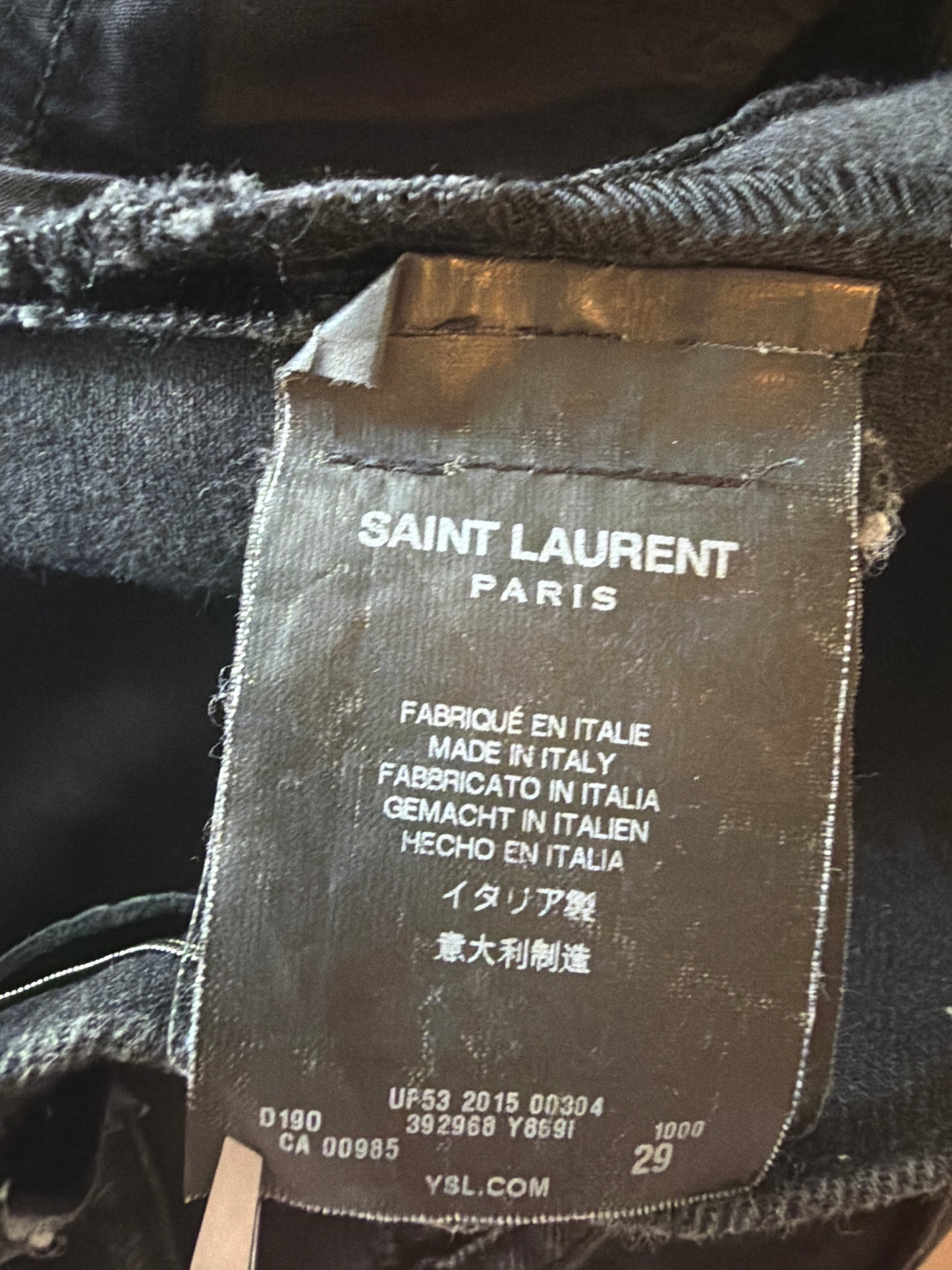 Saint Laurent AW15 Multi-Zip Denim