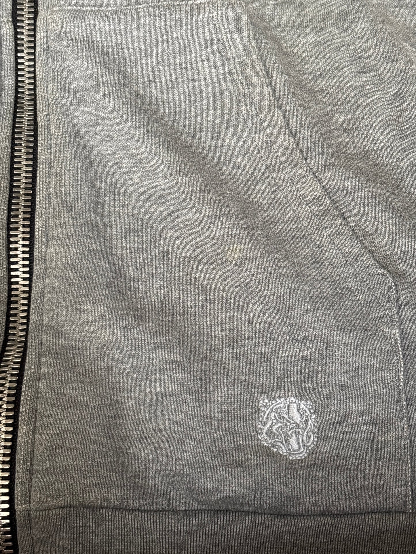 Balmain SS11 Sleeveless Tiger Emblem Zip Hoodie