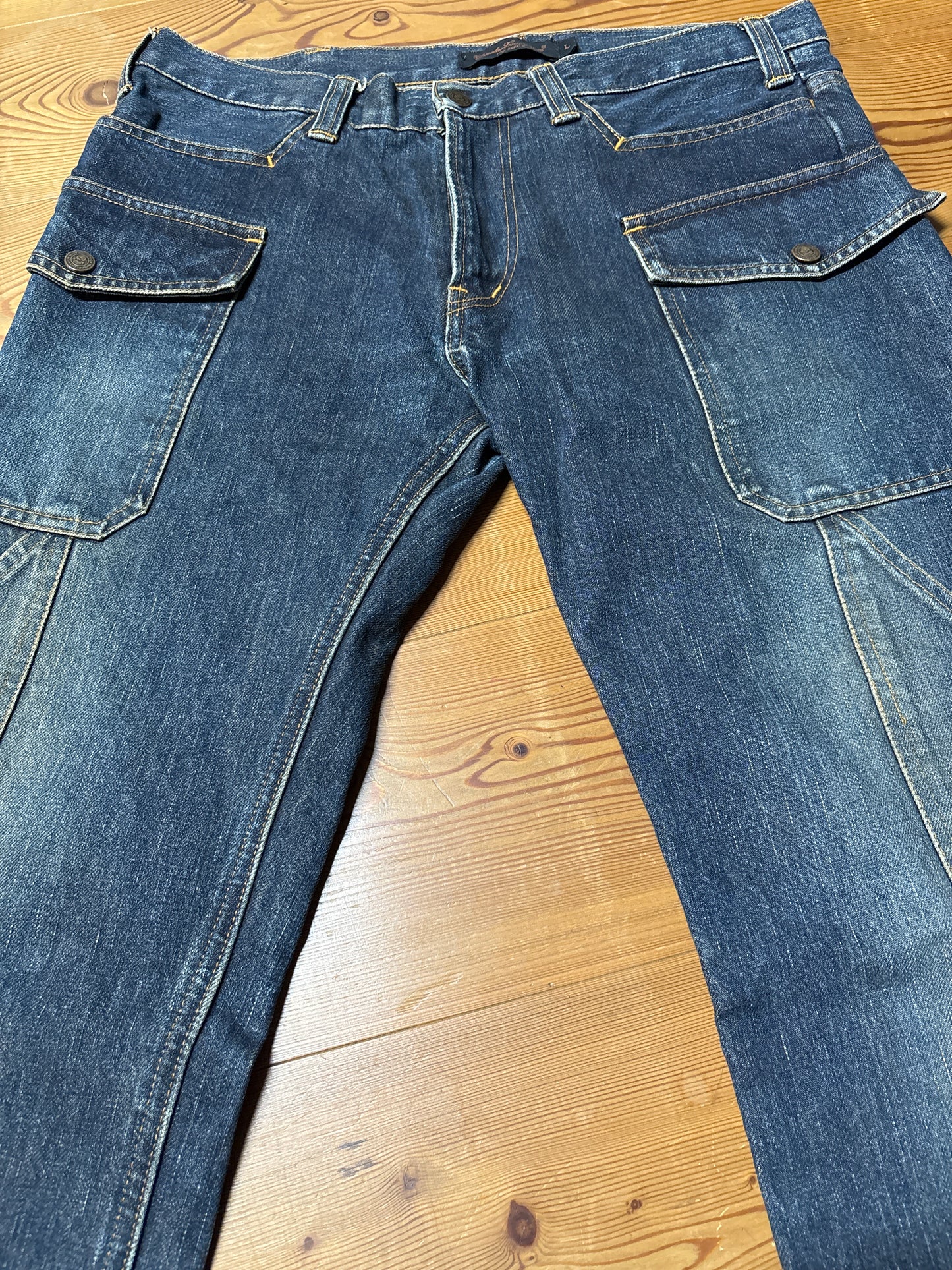Undercover AW02 Witches Cell Division Multi Zipper Cargo Denim