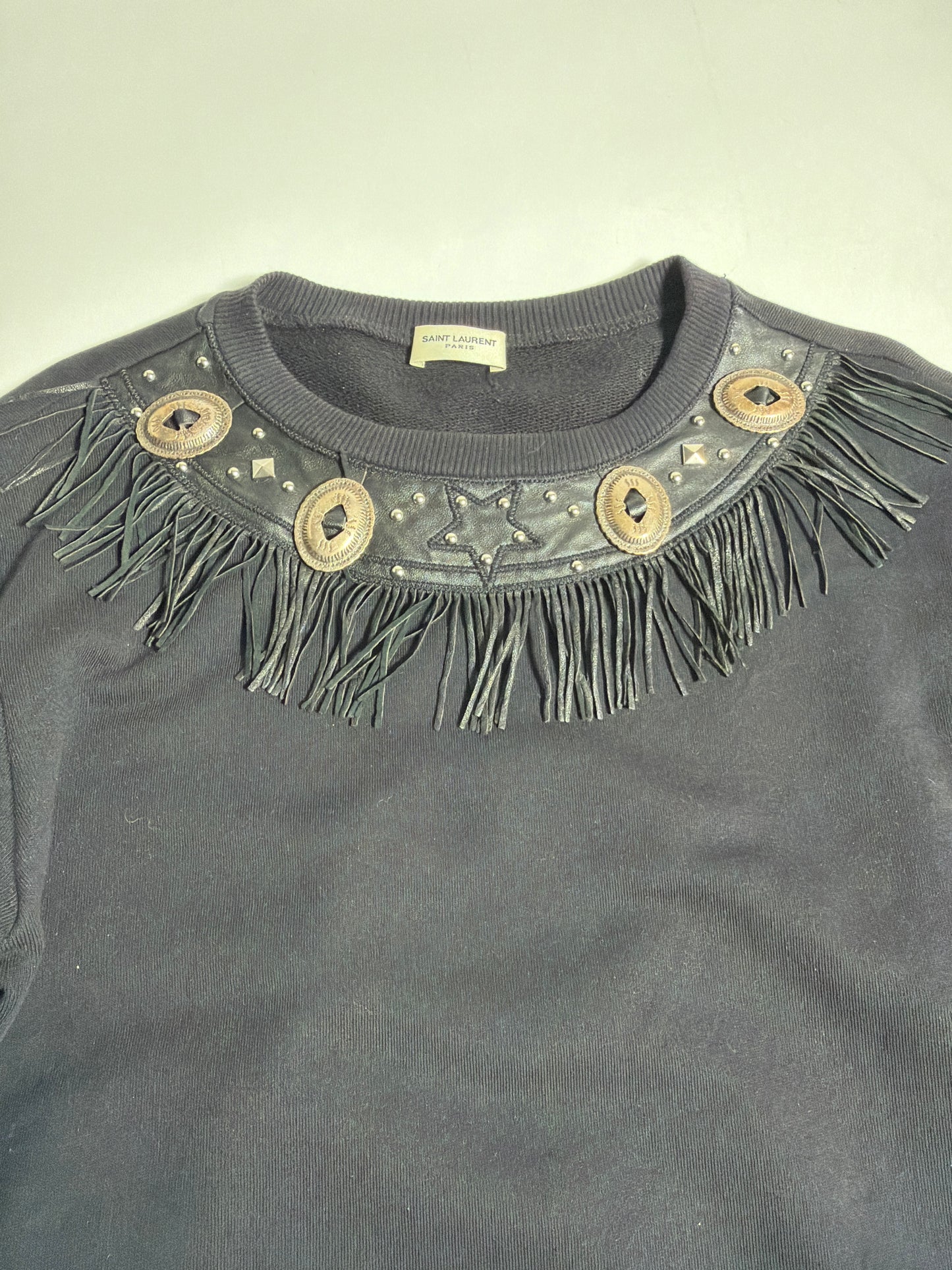 Saint Laurent Paris SS15 Fringe Sweater