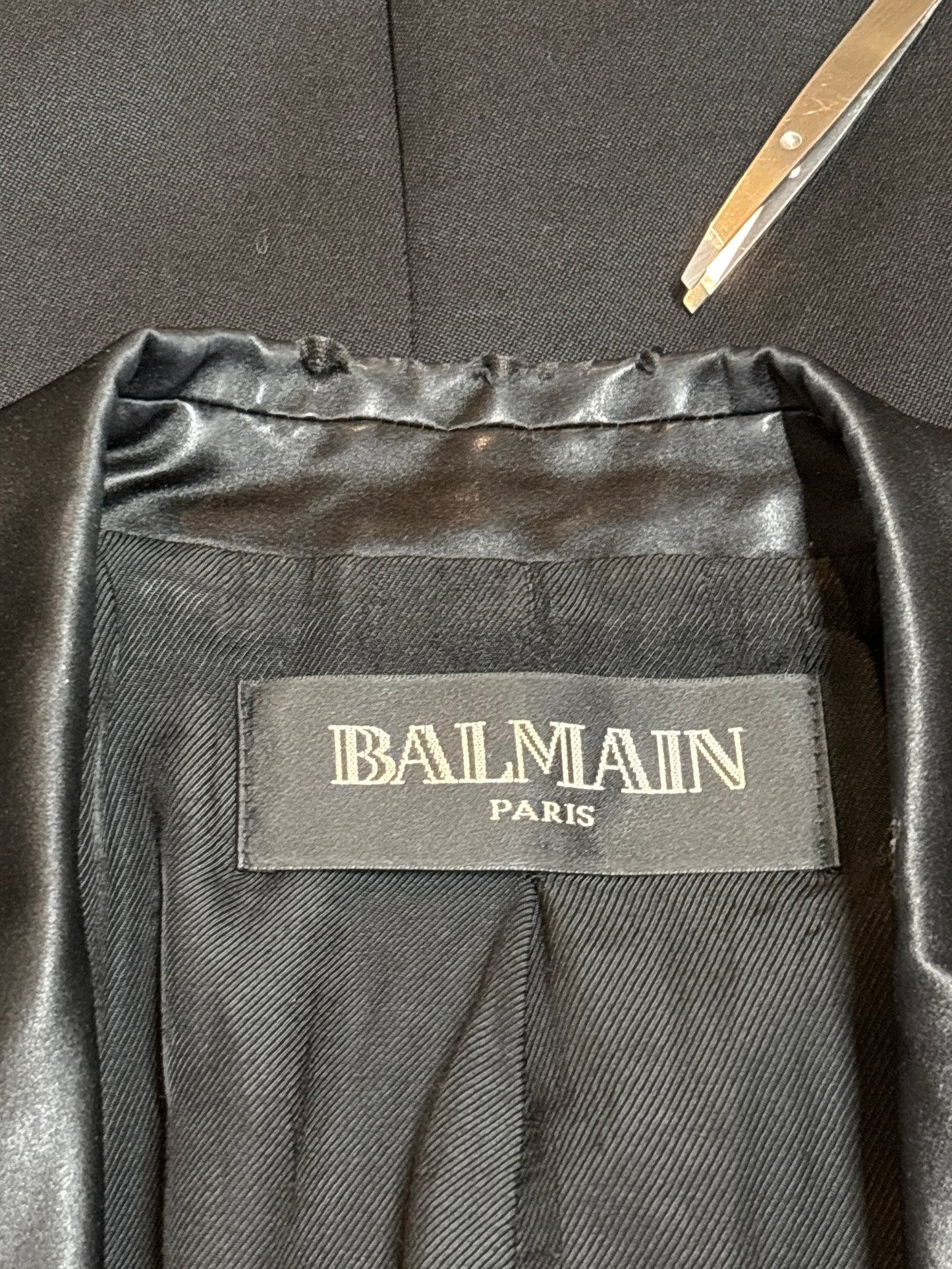 Balmain AW08 Satin Lapel Shawl Blazer