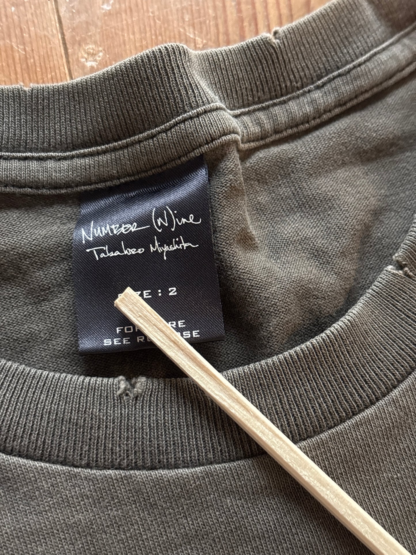 Number (N)ine SS04 Anti War Distressed Tee